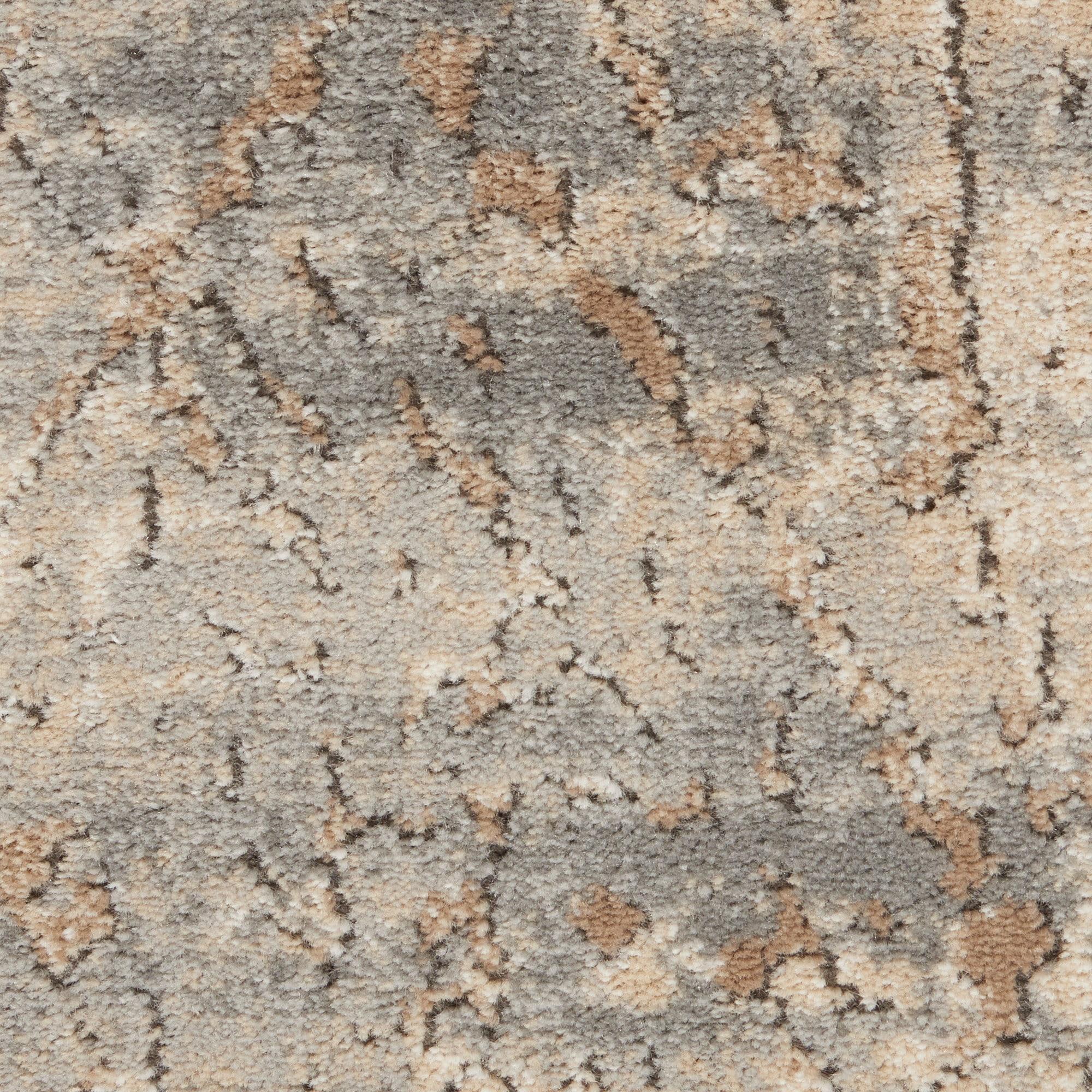 Nourison Concerto Abstract Contemporary Area Rug Beige Grey 5'3" x 7'3"