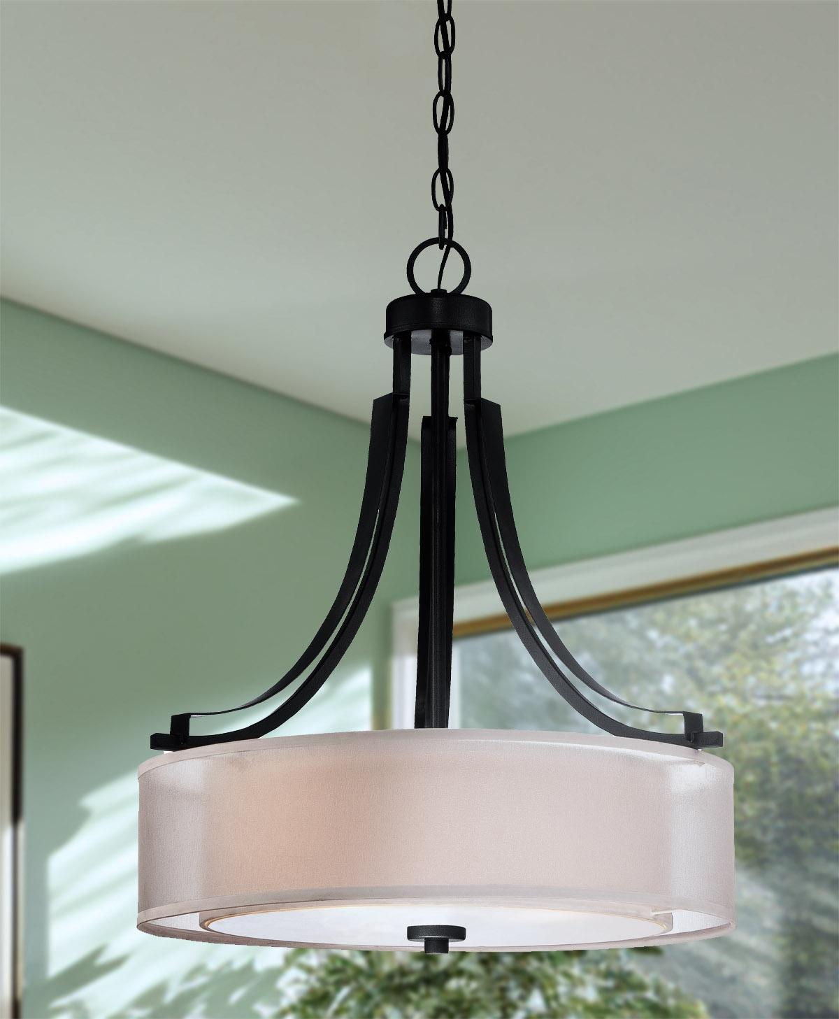 Minka Lavery Minka Parsons Studio 20 1/2" Wide Sand Coal Black Drum Pendant Light