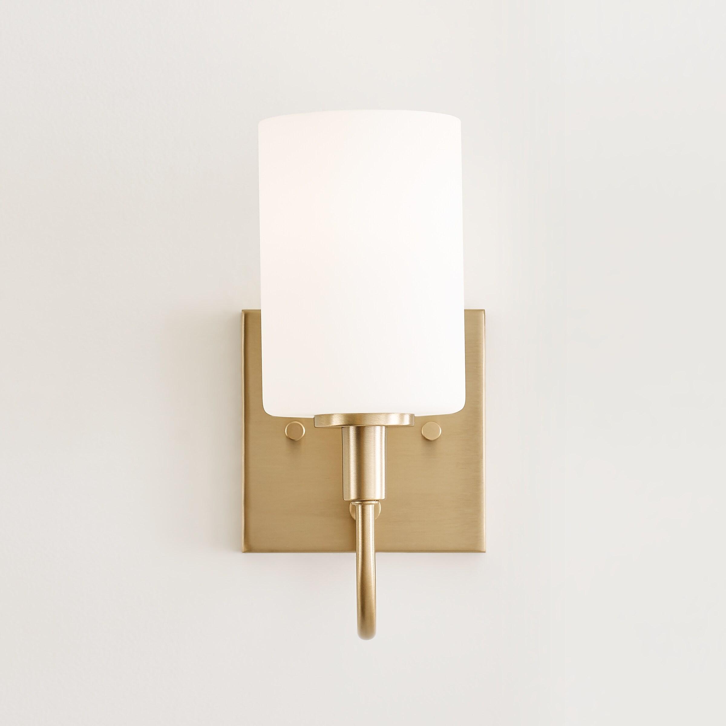 Satin Brass Oak Moore Dimmable 1-Light Bath Sconce