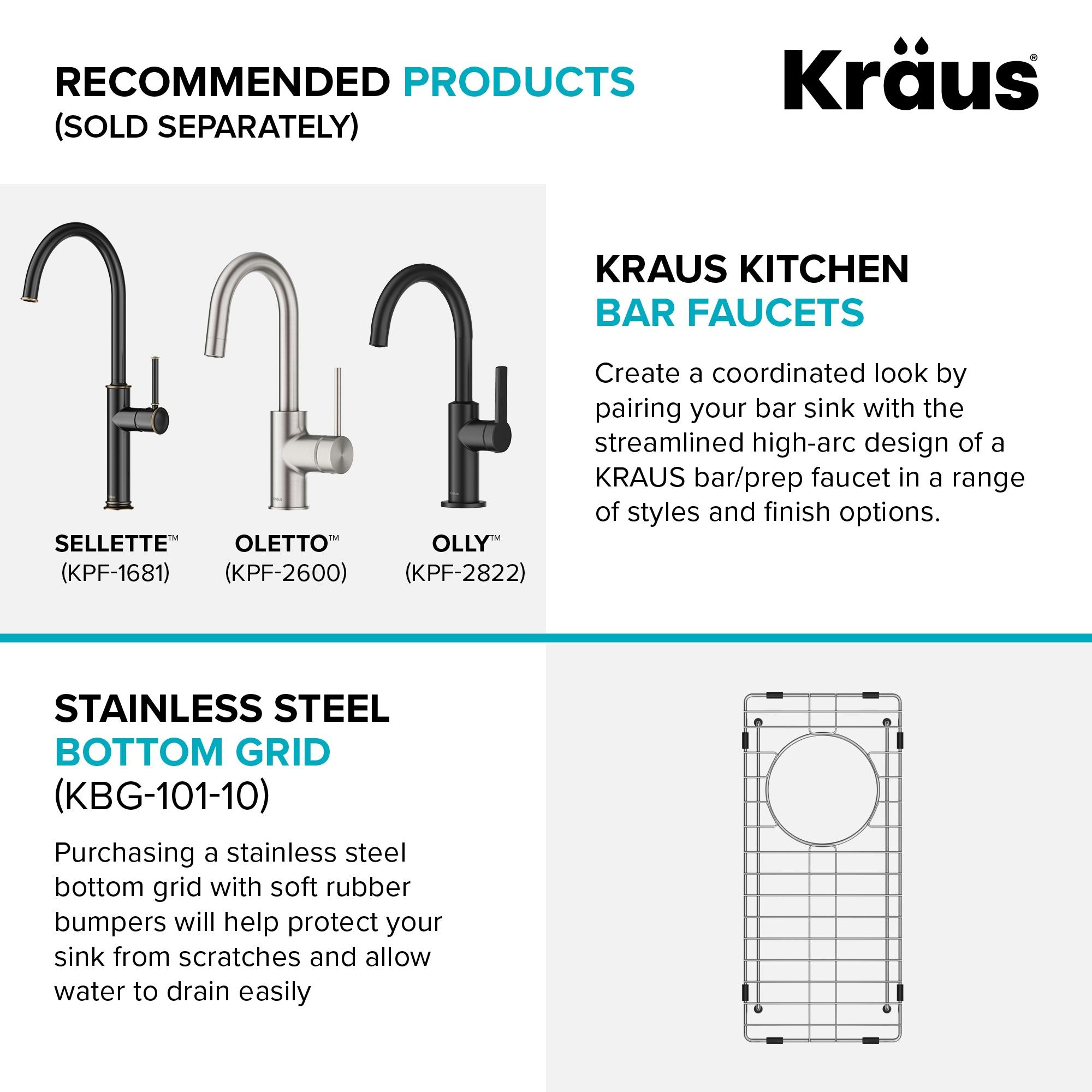 KRAUS Standart Pro Undermount 16 Gauge Stainless Steel Bar Kitchen Sink