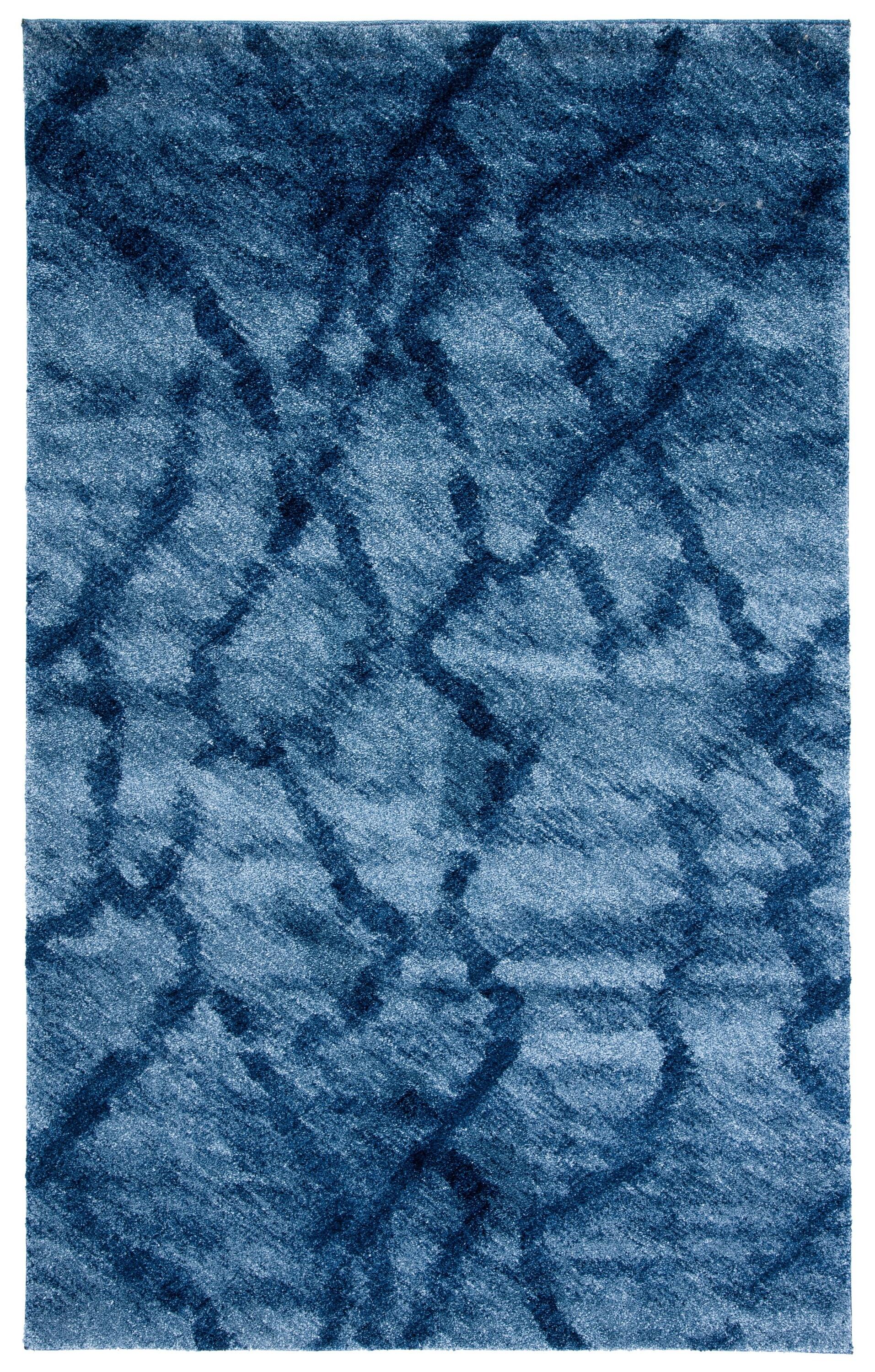 Retro RET2144 Power Loomed Indoor Area Rug - 5'3"x8' - Blue/Dark Blue - Safavieh