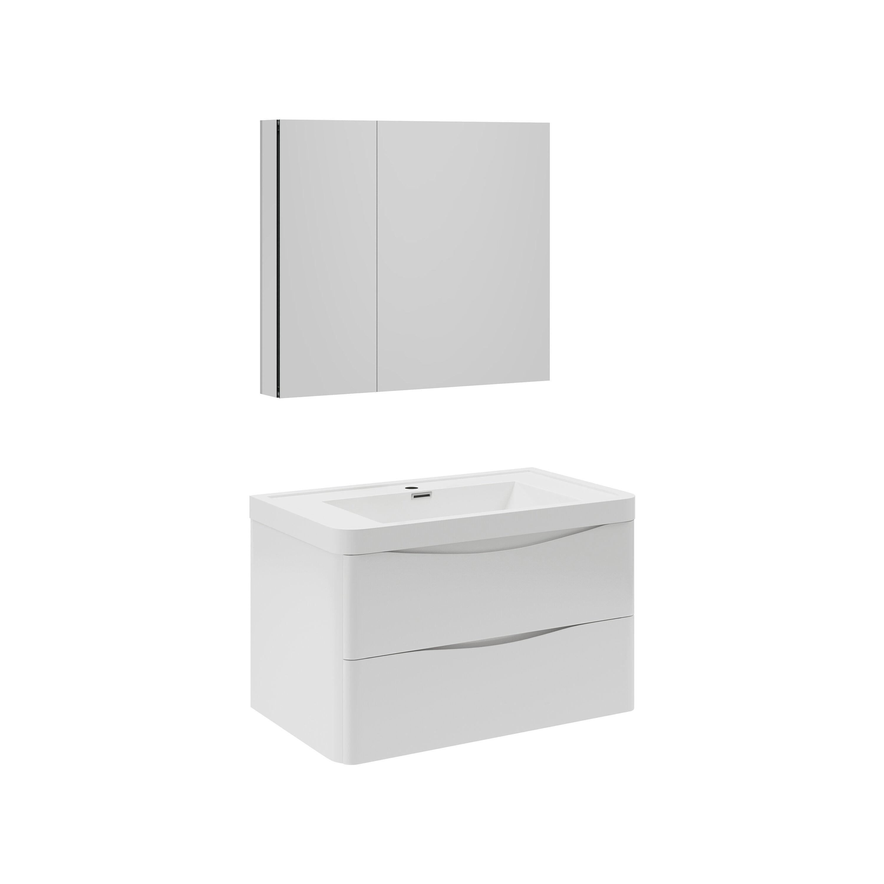 Tuscany 32" Wall Mount Single Sink Bathroom Vanity Set with Medicine Cabinet (Faucet Not Included)