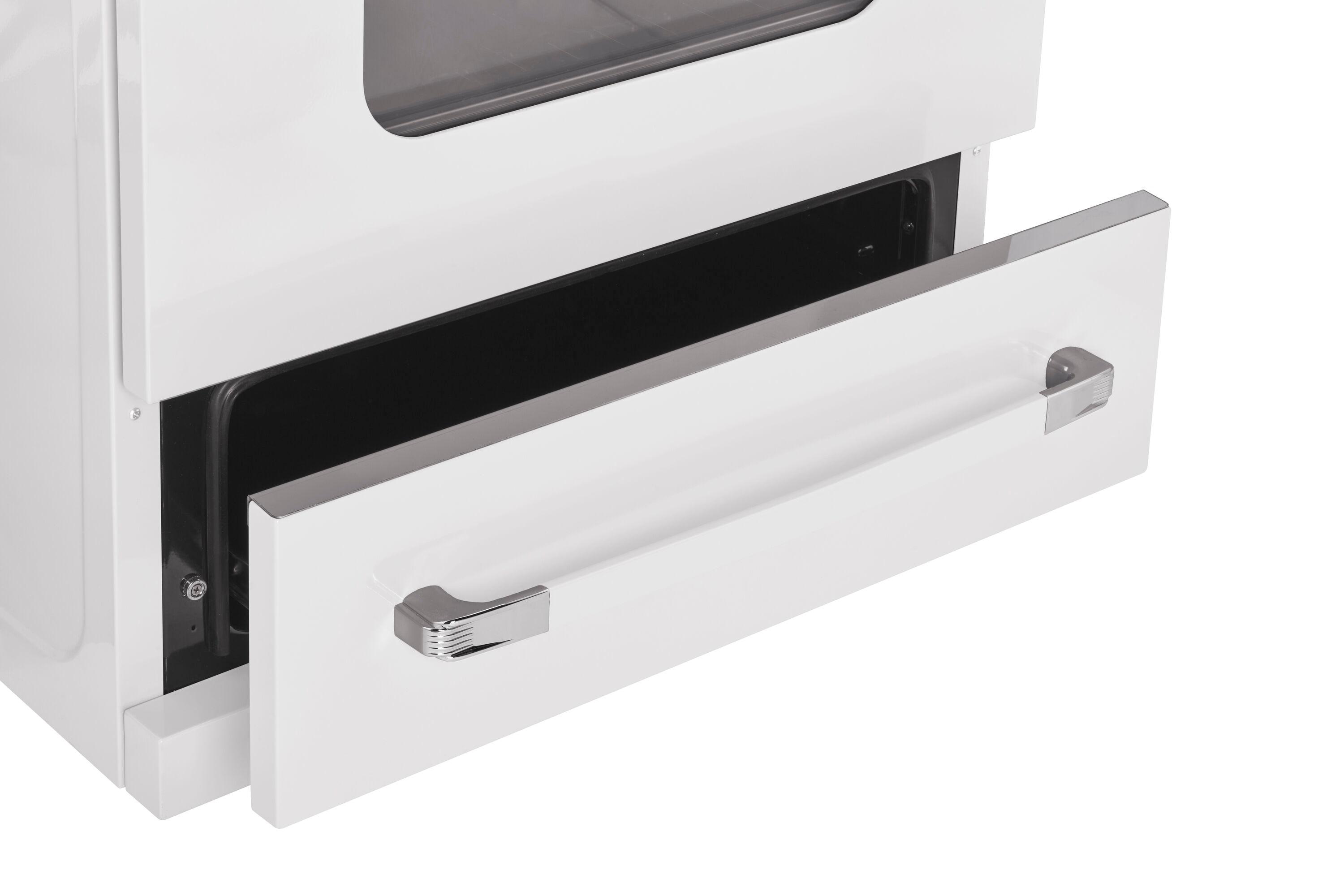 Unique Appliances Classic Retro 30" 5 Element 3.9 cu. ft. Freestanding Electric Glass Top Range with Convection Oven UGP-30CR EC W