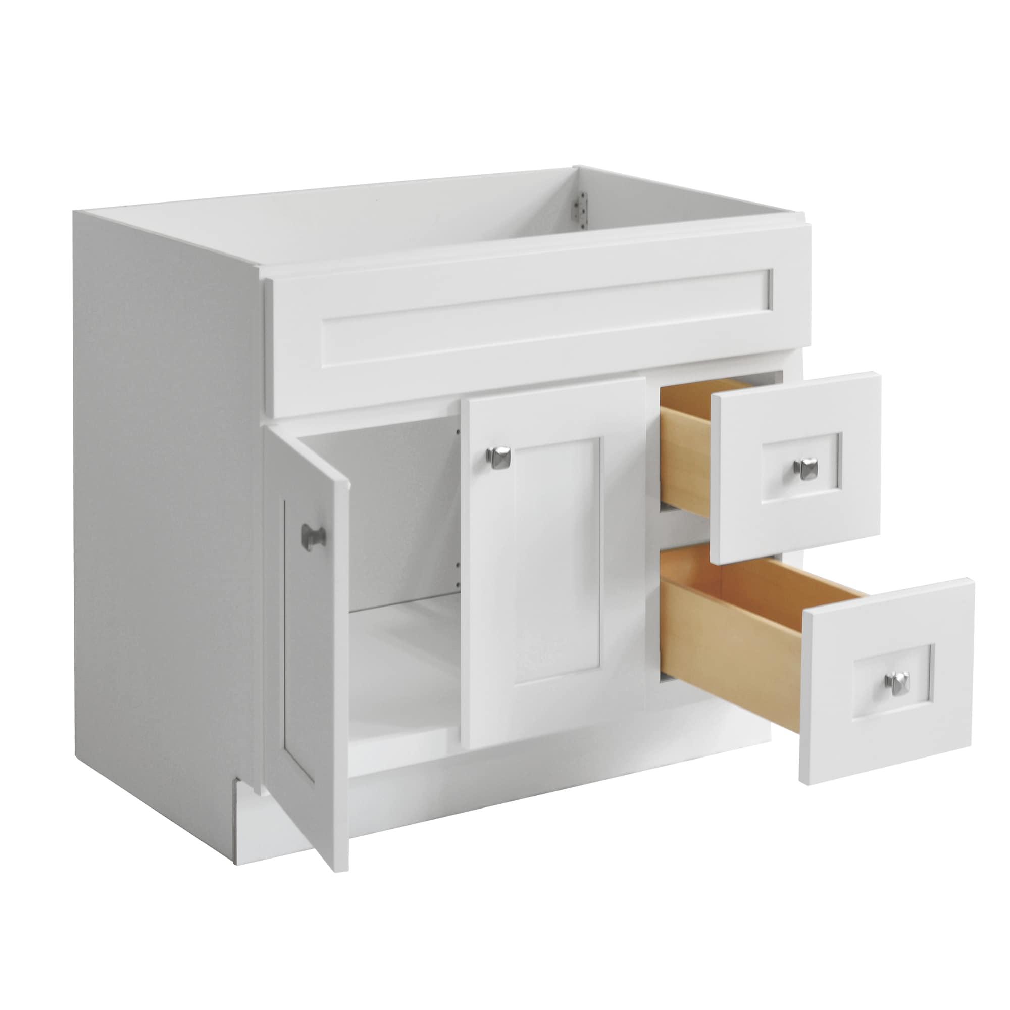 Design House Brookings 36 Inch Bathroom Vanity, Ready to Assemble, Solid Wood, Sherwin Williams – Design House, 587097