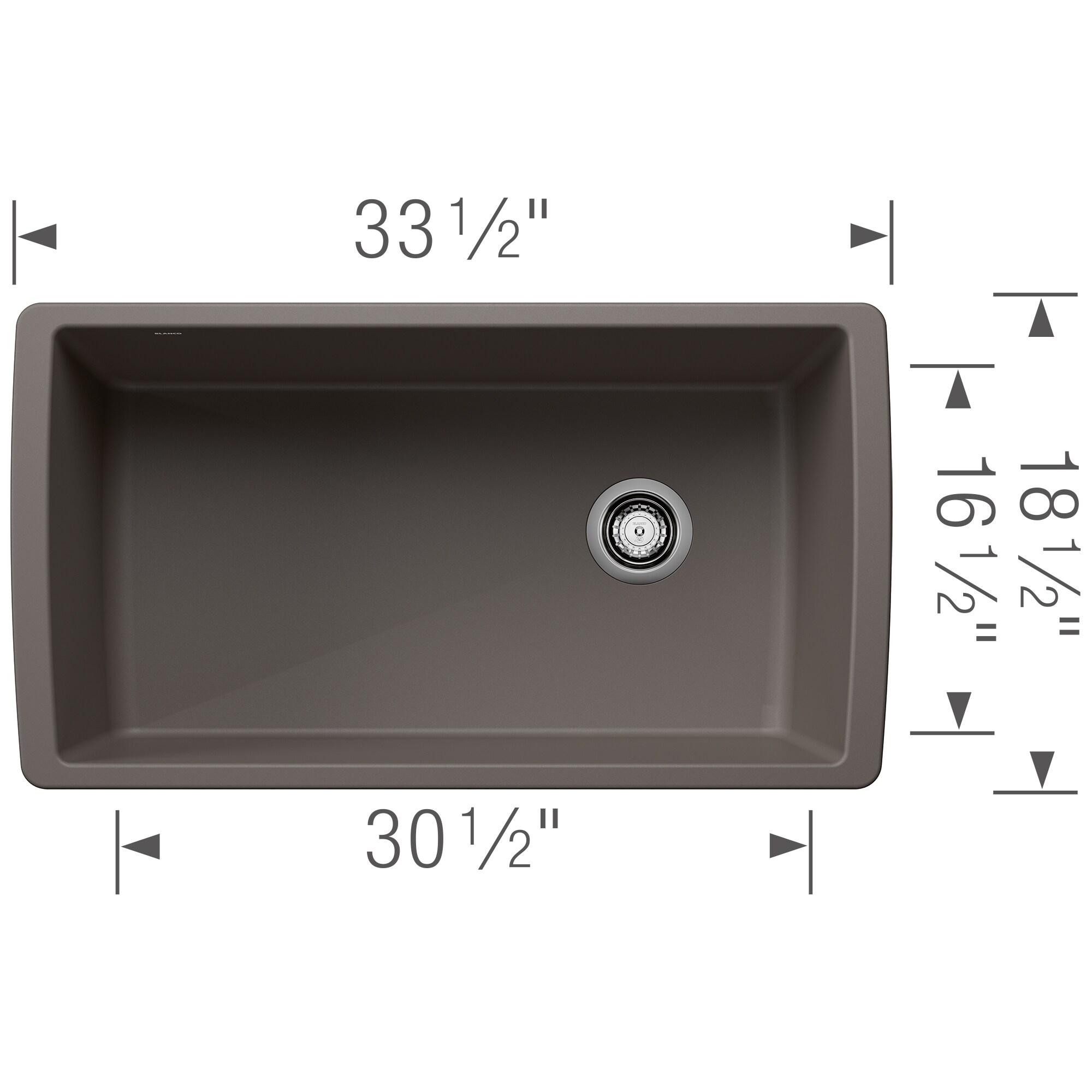 Diamond SILGRANIT 33" Super Single Undermount Kitchen Sink