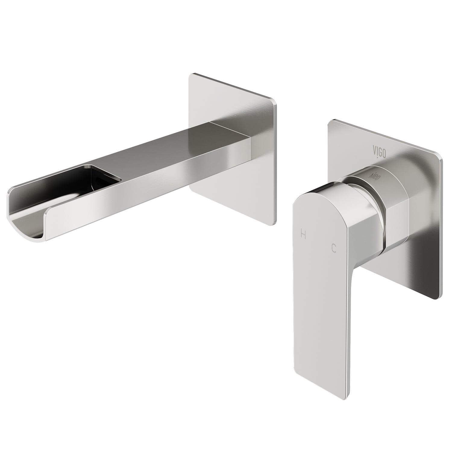 Atticus 5" H Single Handle WaterSense Wall Mount Bathroom Faucet