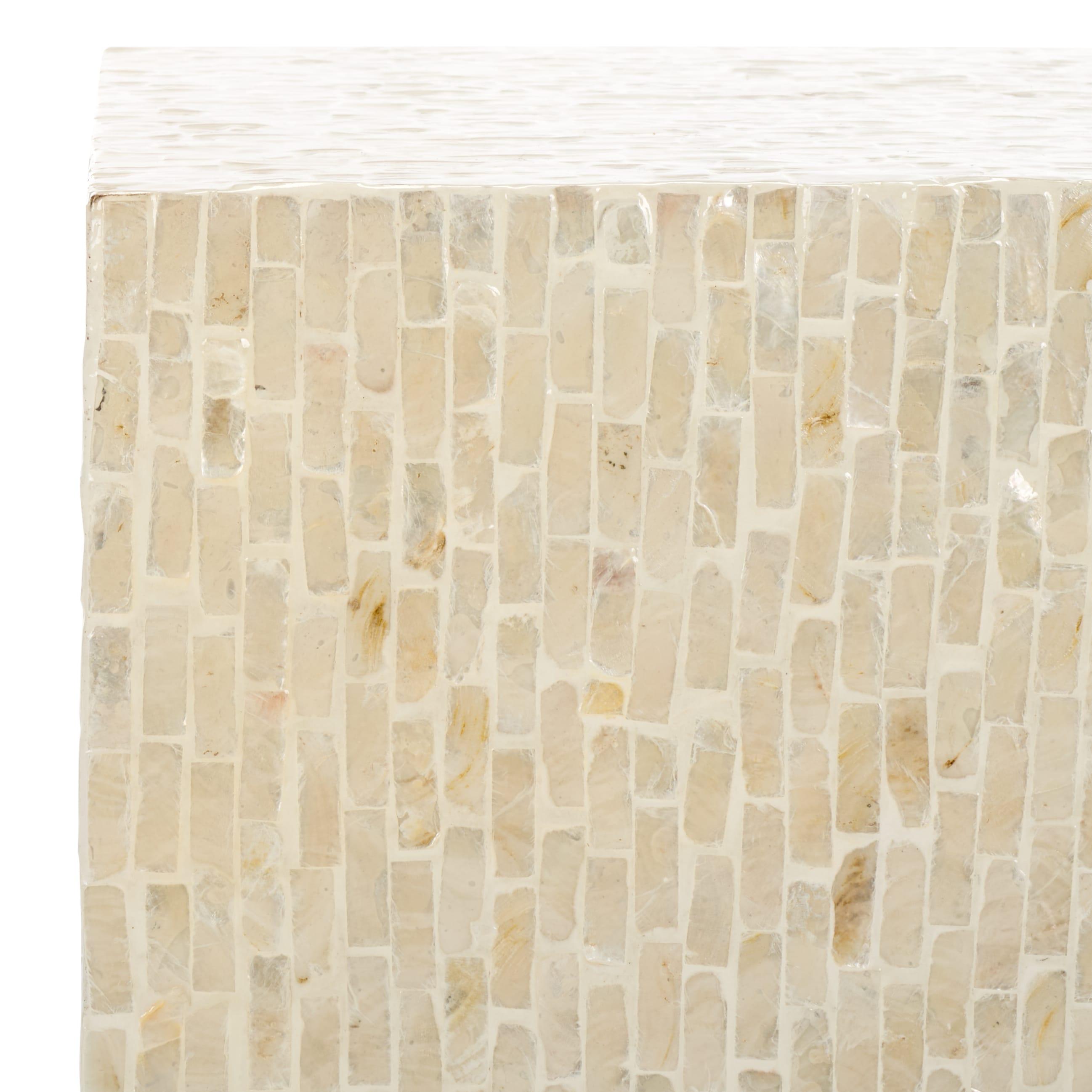 Scarlett Square Accent Table - ACC1809A - Natural/Silver - Safavieh