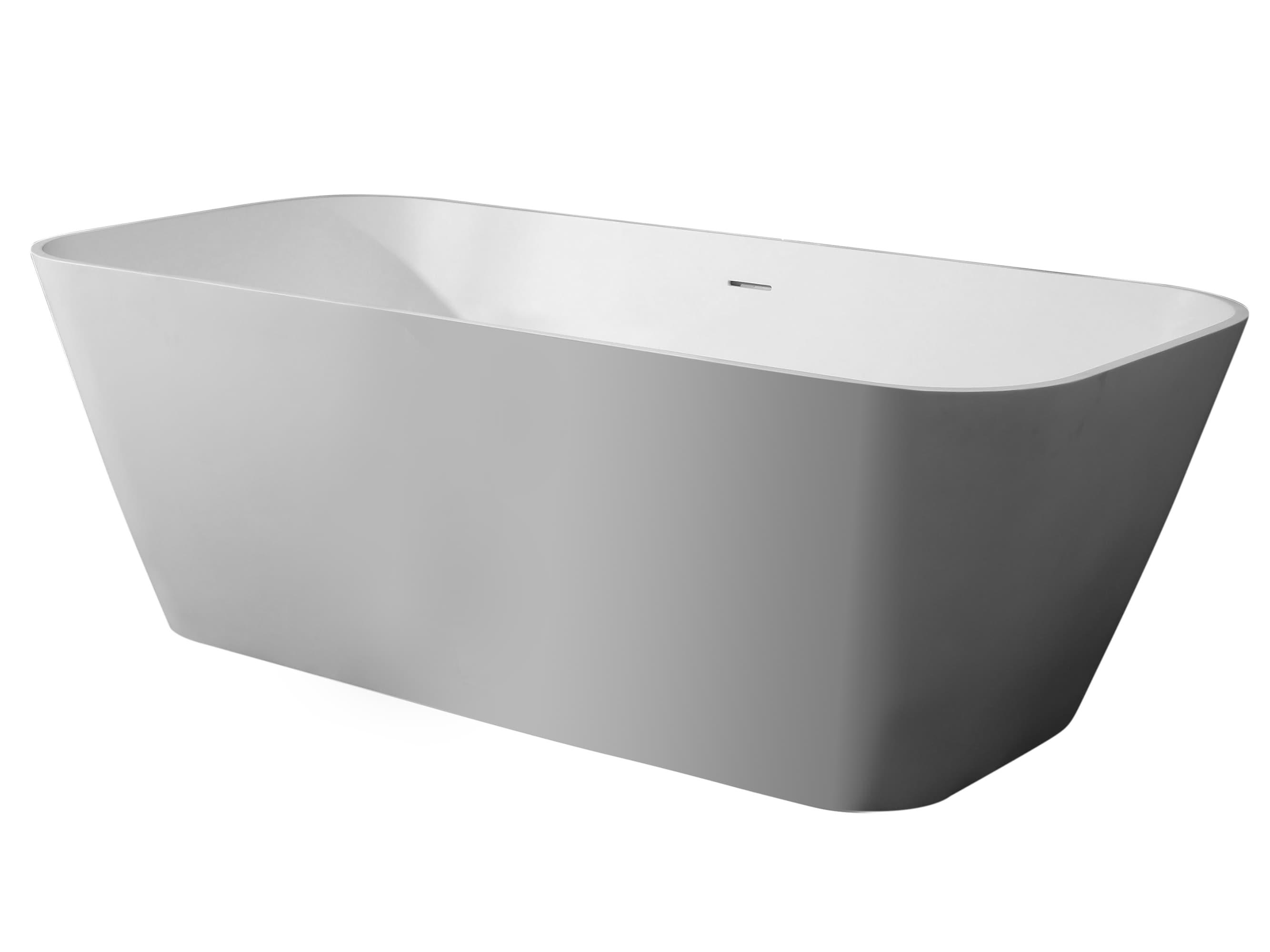 67.75'' x 31.25'' Freestanding Soaking Solid Surface Bathtub