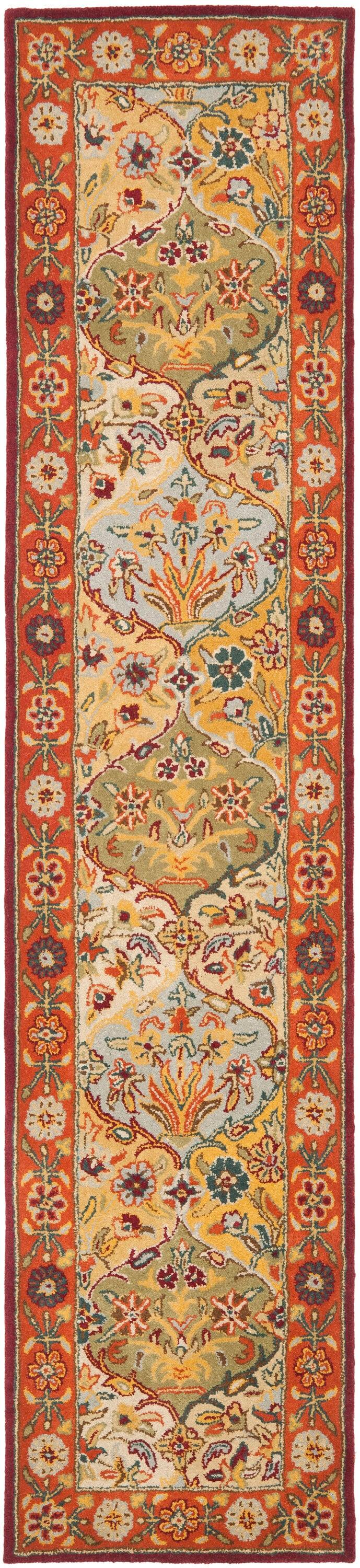 Heritage HG510 Hand Tufted Runner Rug - Multi/Red - 2'3"x10' - Safavieh.