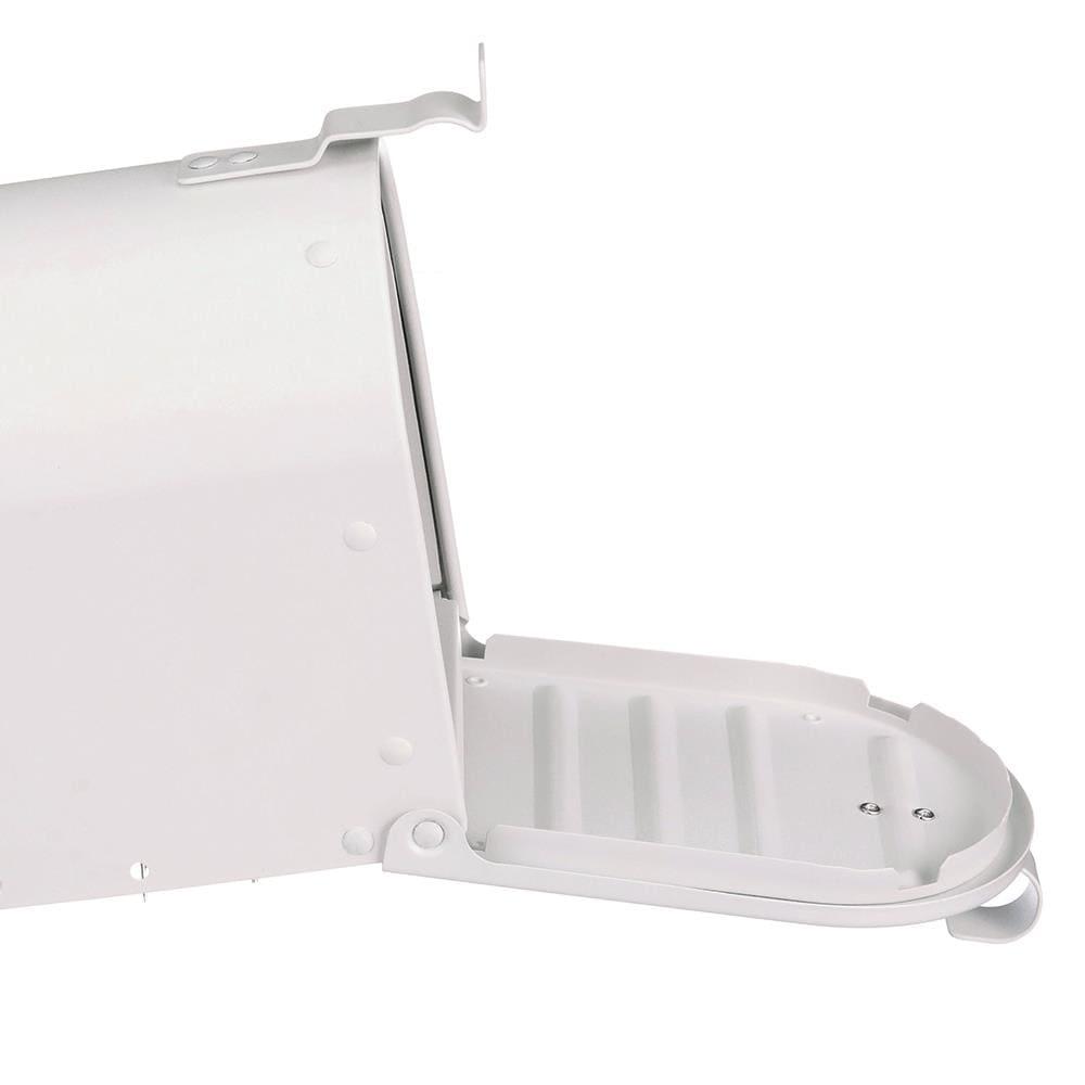 Architectural Mailboxes Admiral™ Rust-Proof Aluminum Metal Post Mounted Mail Box for Outside, White, Medium Curbside Mailbox, USPS Approved for Residential Delivery