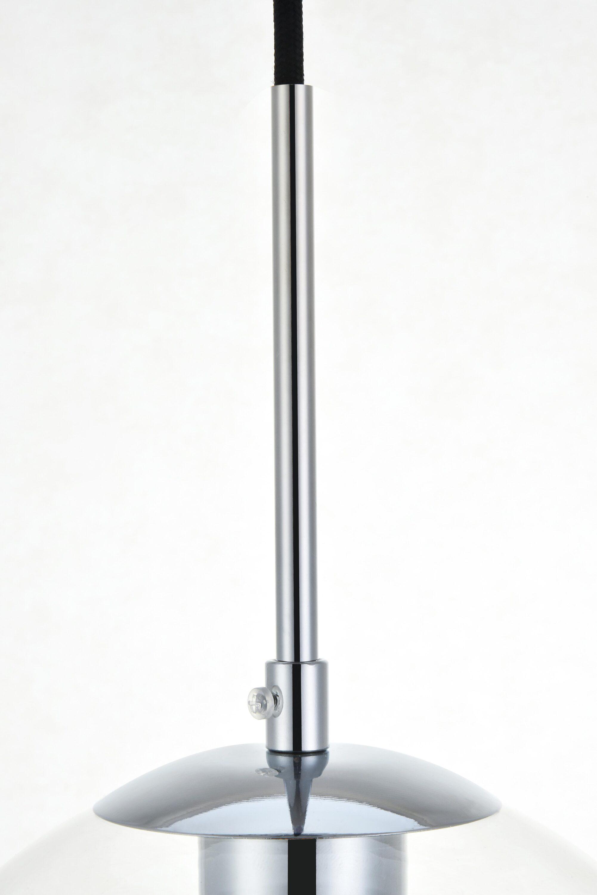 Elegant Lighting Baxter 3-Light Chrome Pendant Fixture with Clear Glass Globes