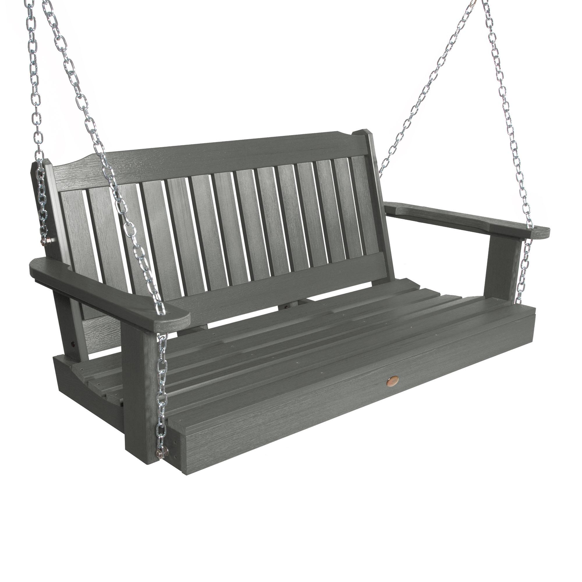 Lehigh 4 ft Coastal Teak Recycled Plastic Porch Swing