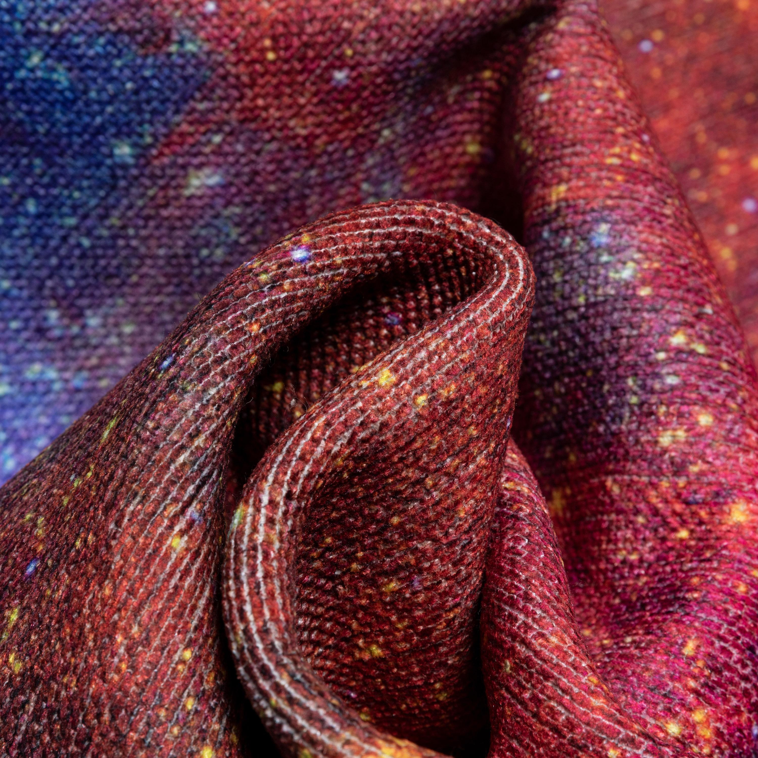 Well Woven Celestial Space Supernova Space Nebula Constellation Multi Color Flat Pile Easy to Clean 5'3" x 7'3" Area Rug for Living Room Dining Room Bedroom and Kitchen