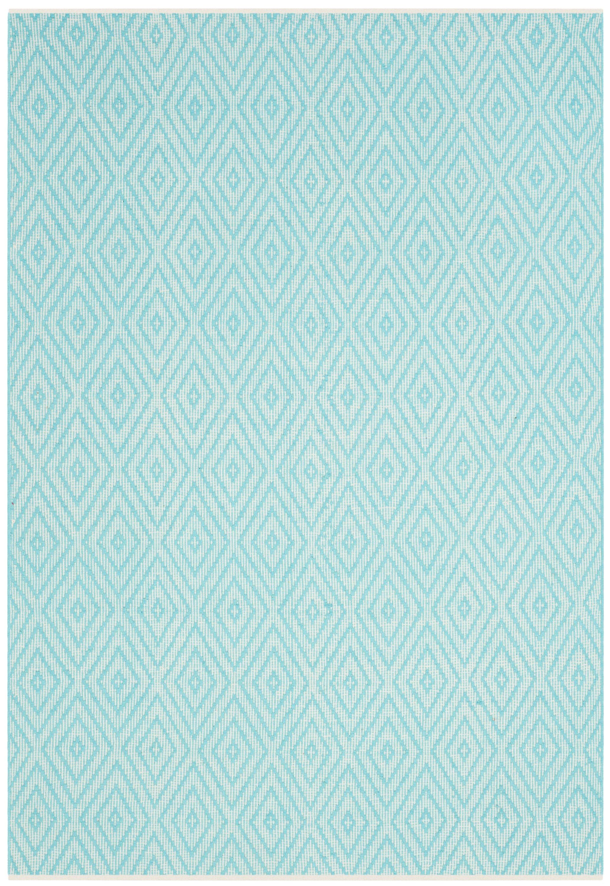 Montauk MTK811 Hand Woven Indoor Area Rug - Turquoise/Ivory - 4'x6' - Safavieh.