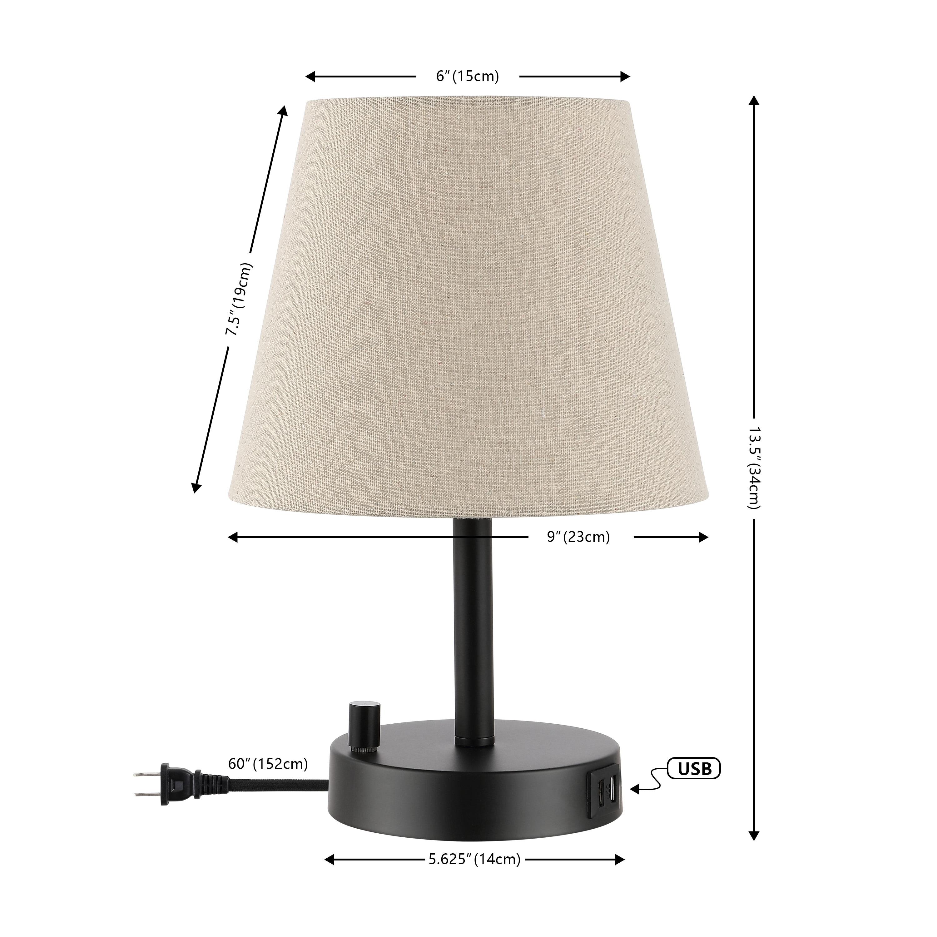 Dexter Table Lamp W/ USB Port - 13.5 Inch Height - TBL4460 - Black - Safavieh