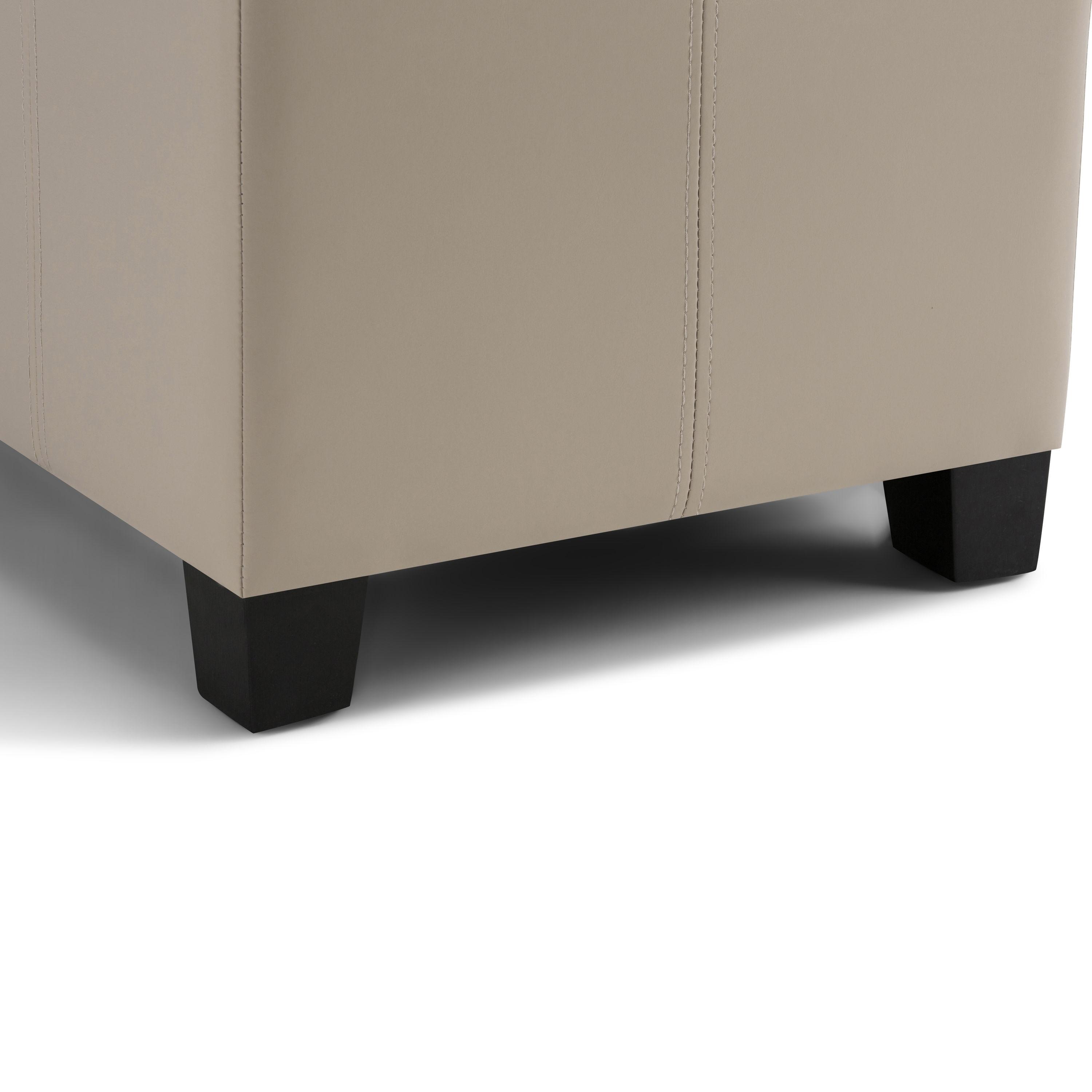 Simpli Home Dover 36"W Upholstered Storage Ottoman Bench with Lift-Top and Large Interior Storage