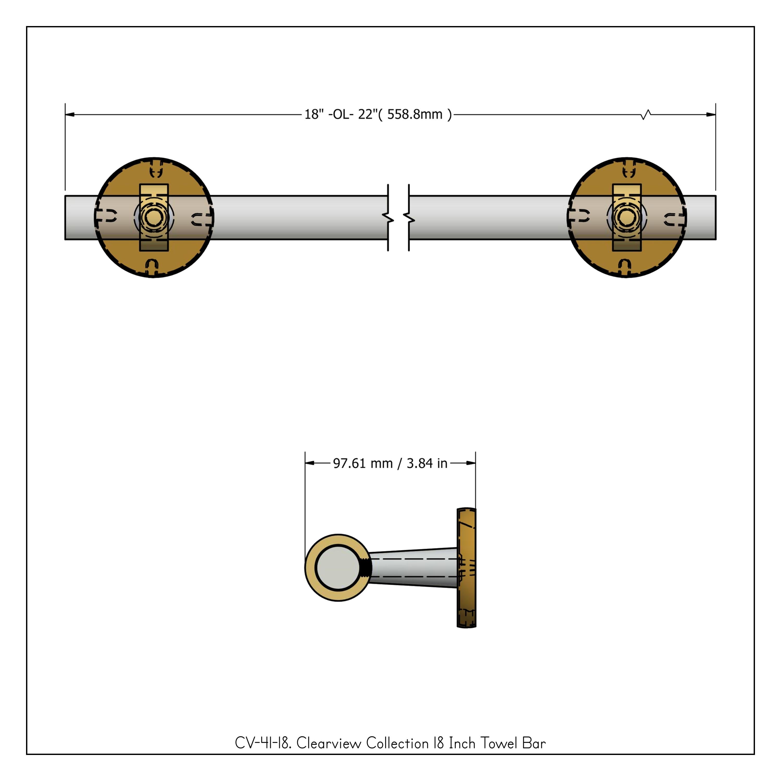 1 Wall Towel Bar