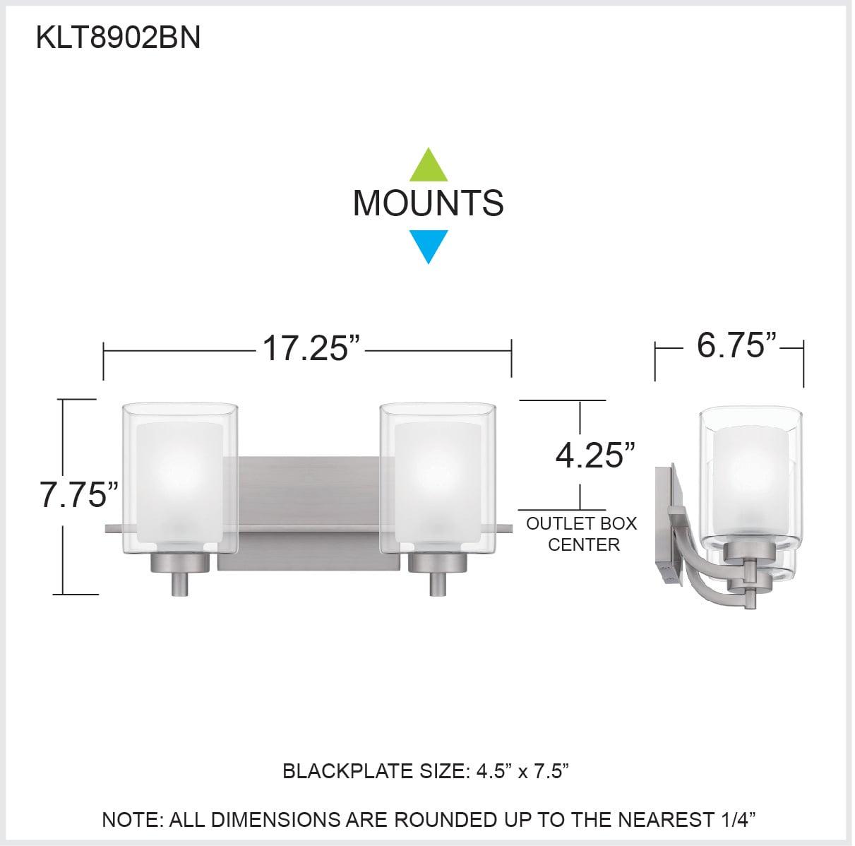 Mercer41 Roseville 2 - Light Dimmable Vanity Light