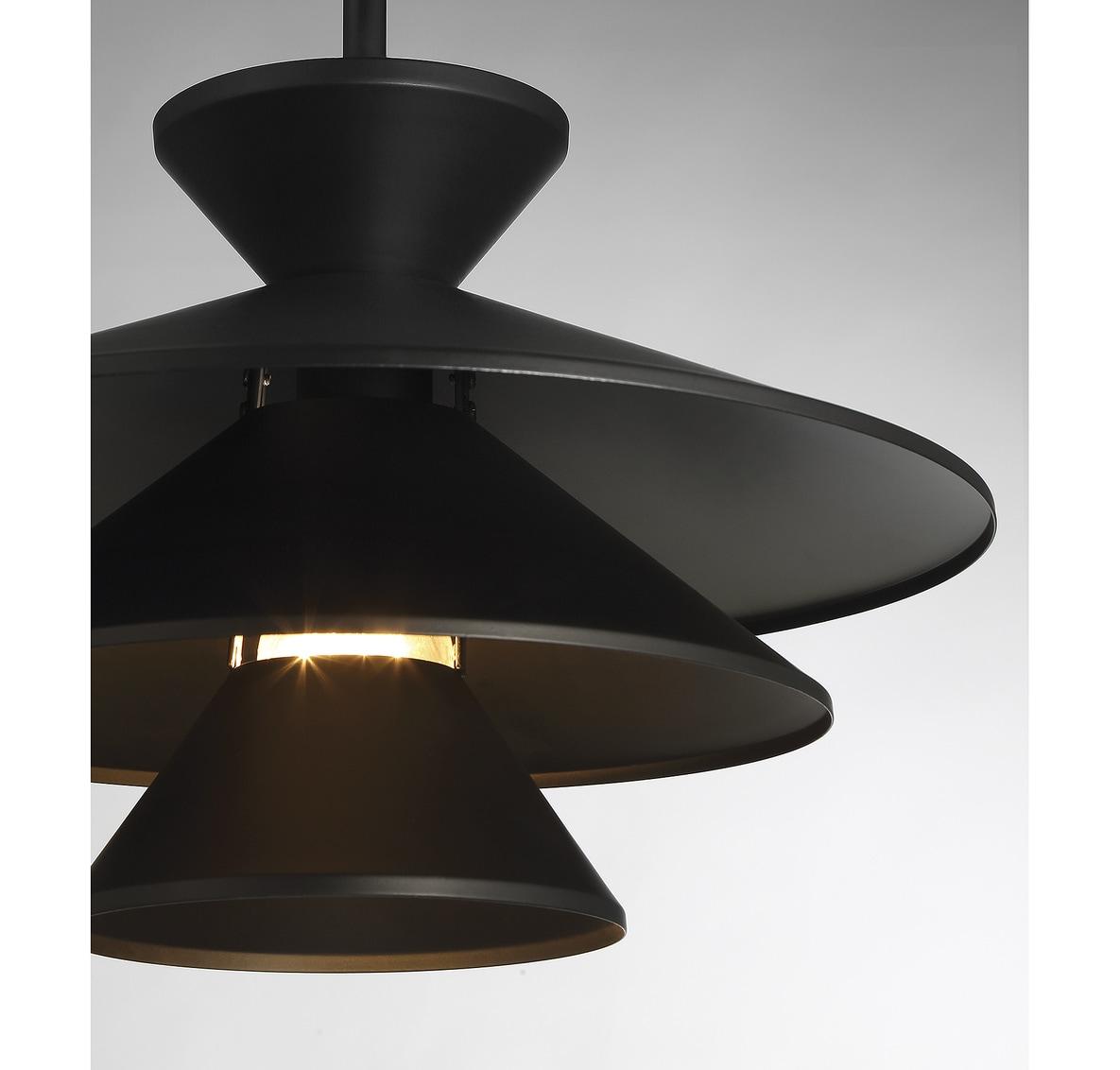 Trade Winds Lighting 1-Light Pendant Light In Matte Black