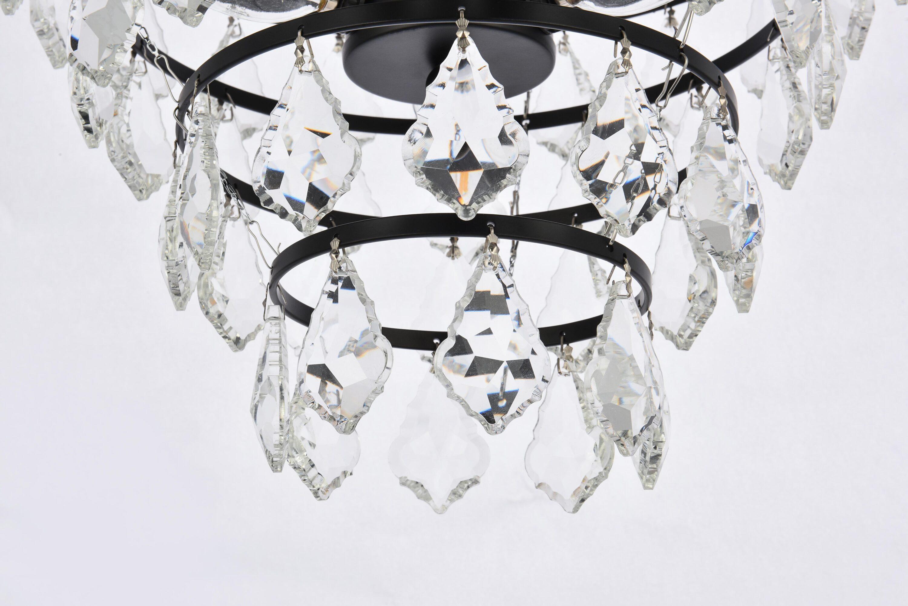 Elegant Lighting Ella 14 inch flush mount in black