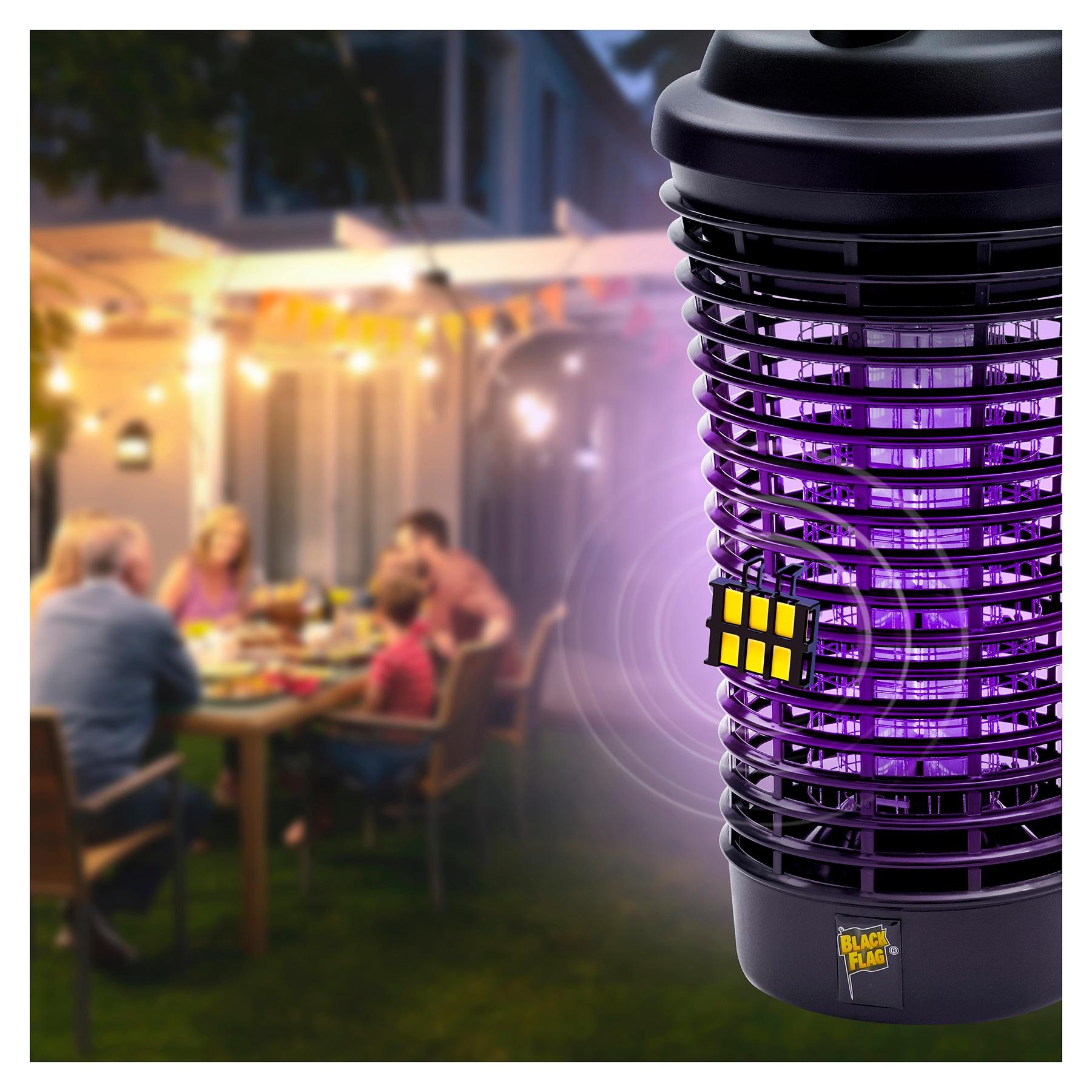 Black Flag 5500 Volt Deluxe 40 Watt Electronic Insect Killer,  Bug Zapper, 1.5 Acre Coverage, Black