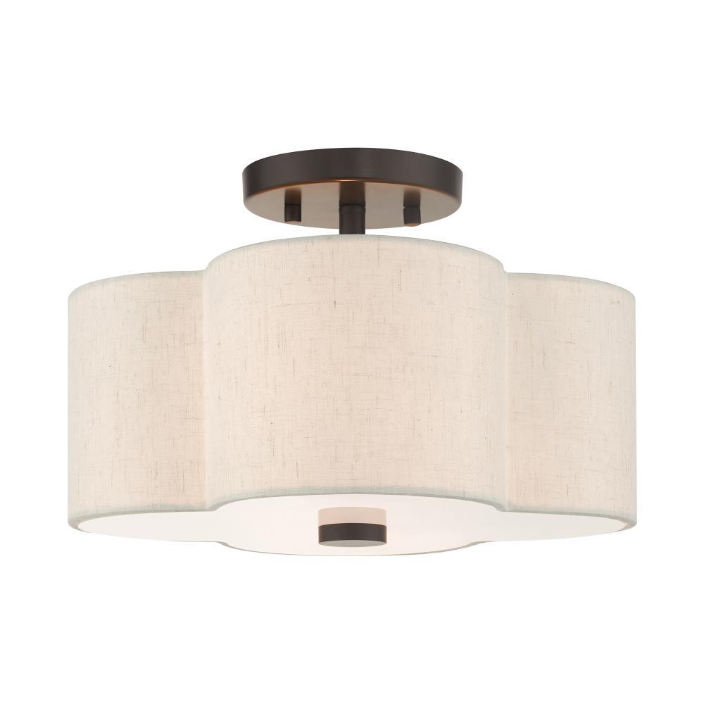 Livex Lighting Solstice 2 - Light Semi-Flush Mount in  English Bronze