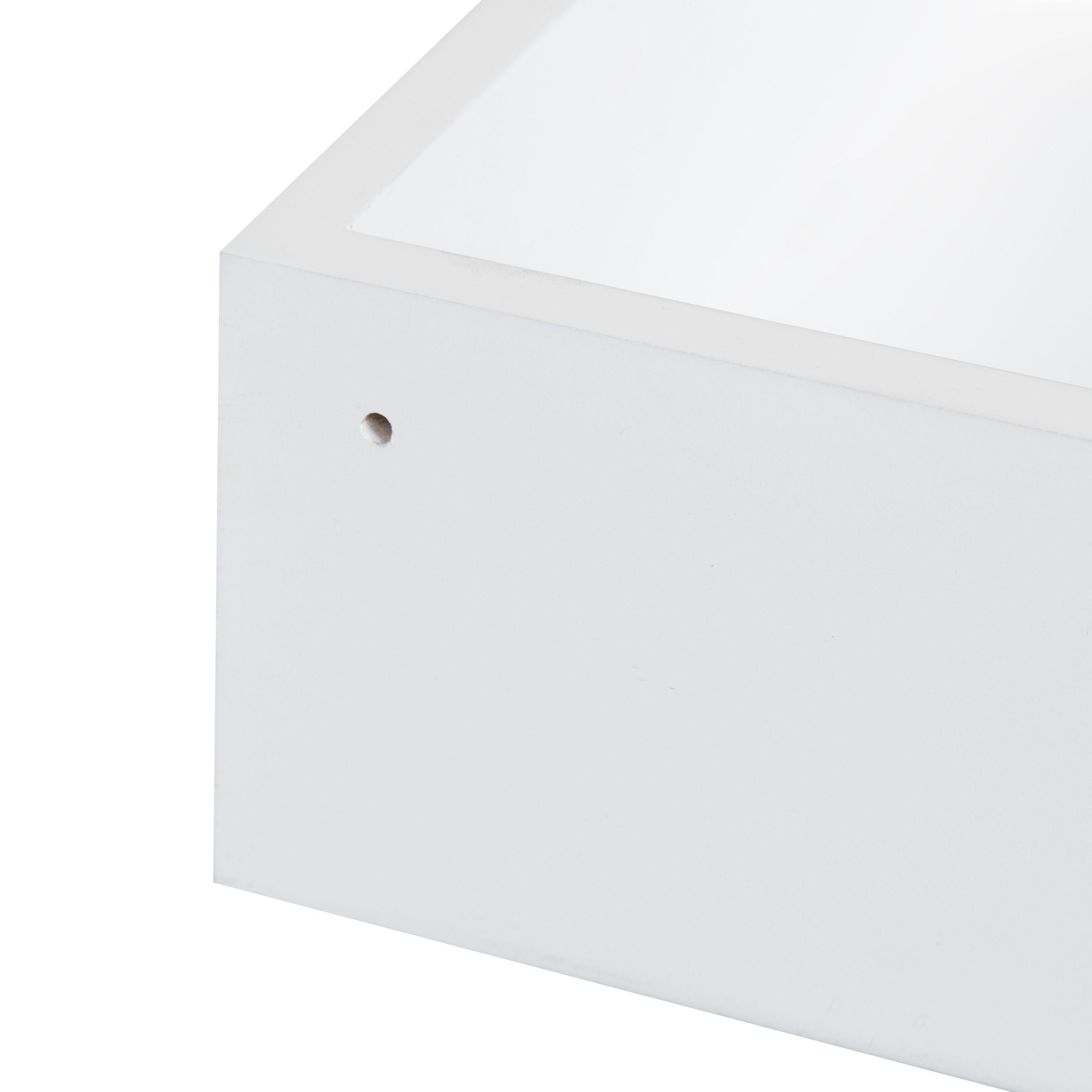 Kate & Laurel All Things Decor 4.5" x 2.2" 2pk Levie Floating Corner Wooden Wall Shelf Set White - Modern Ledge, No Assembly Required