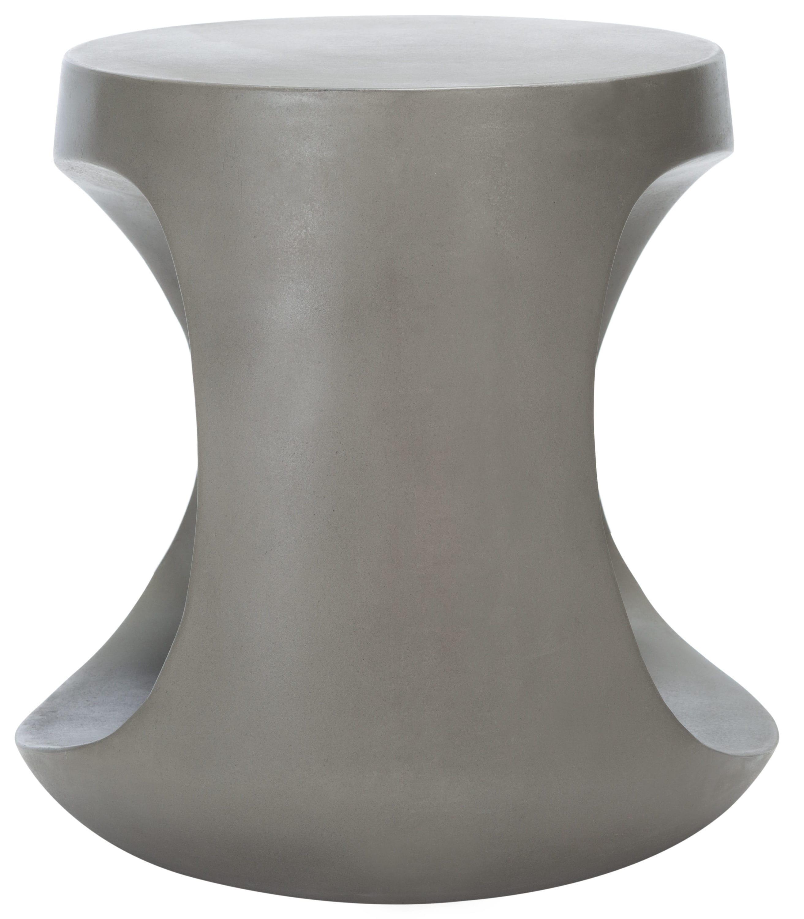 Vikki Concrete Accent Stool - Indoor/Outdoor - VNN1040 - Gray - Safavieh