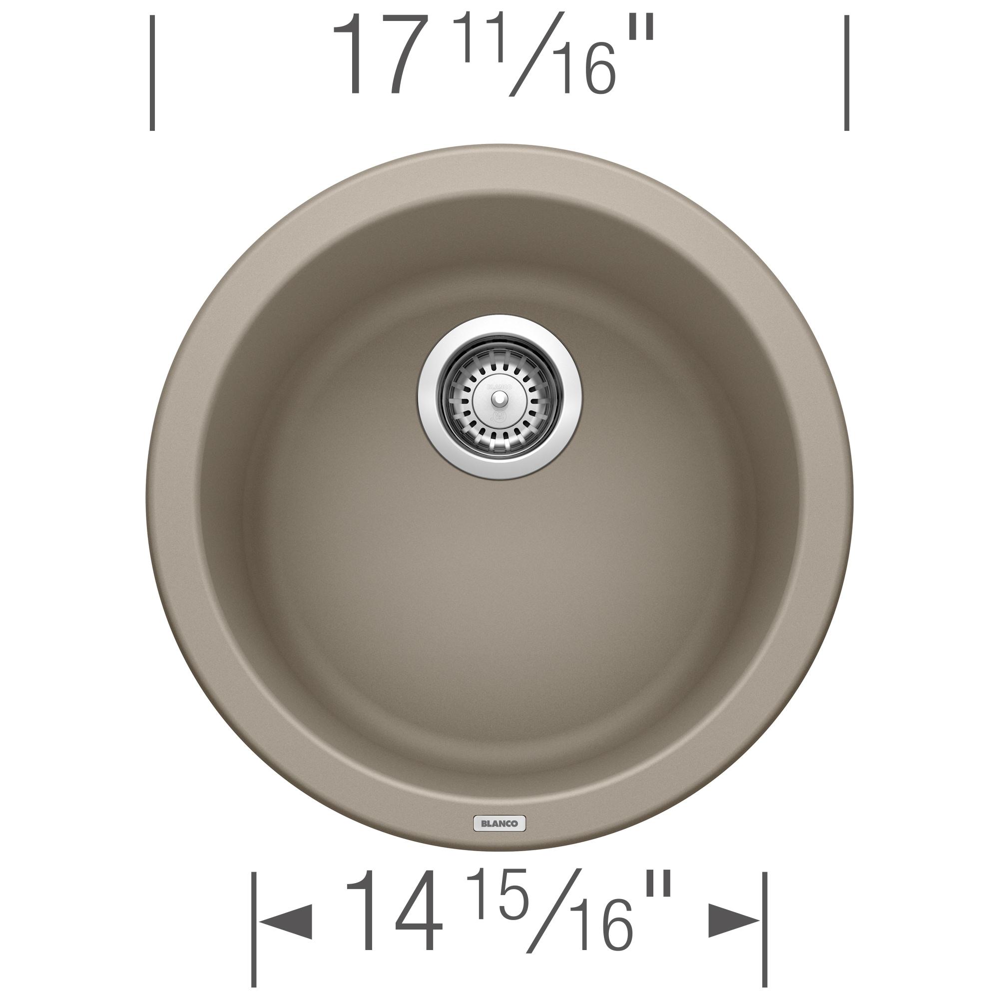 Rondo SILGRANIT 18" L x 18" W Drop-In/Undermount Bar Sink