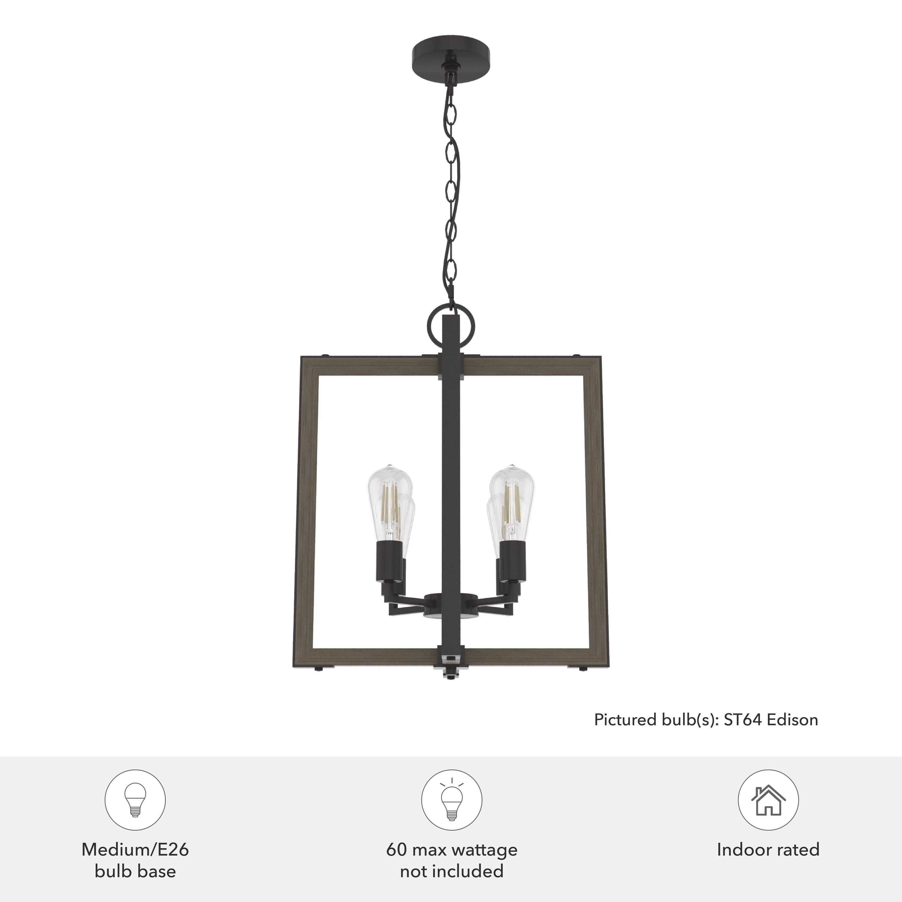 Hunter Fan Woodburn 4 Light 18 Inch Pendant Ceiling Light Fixture