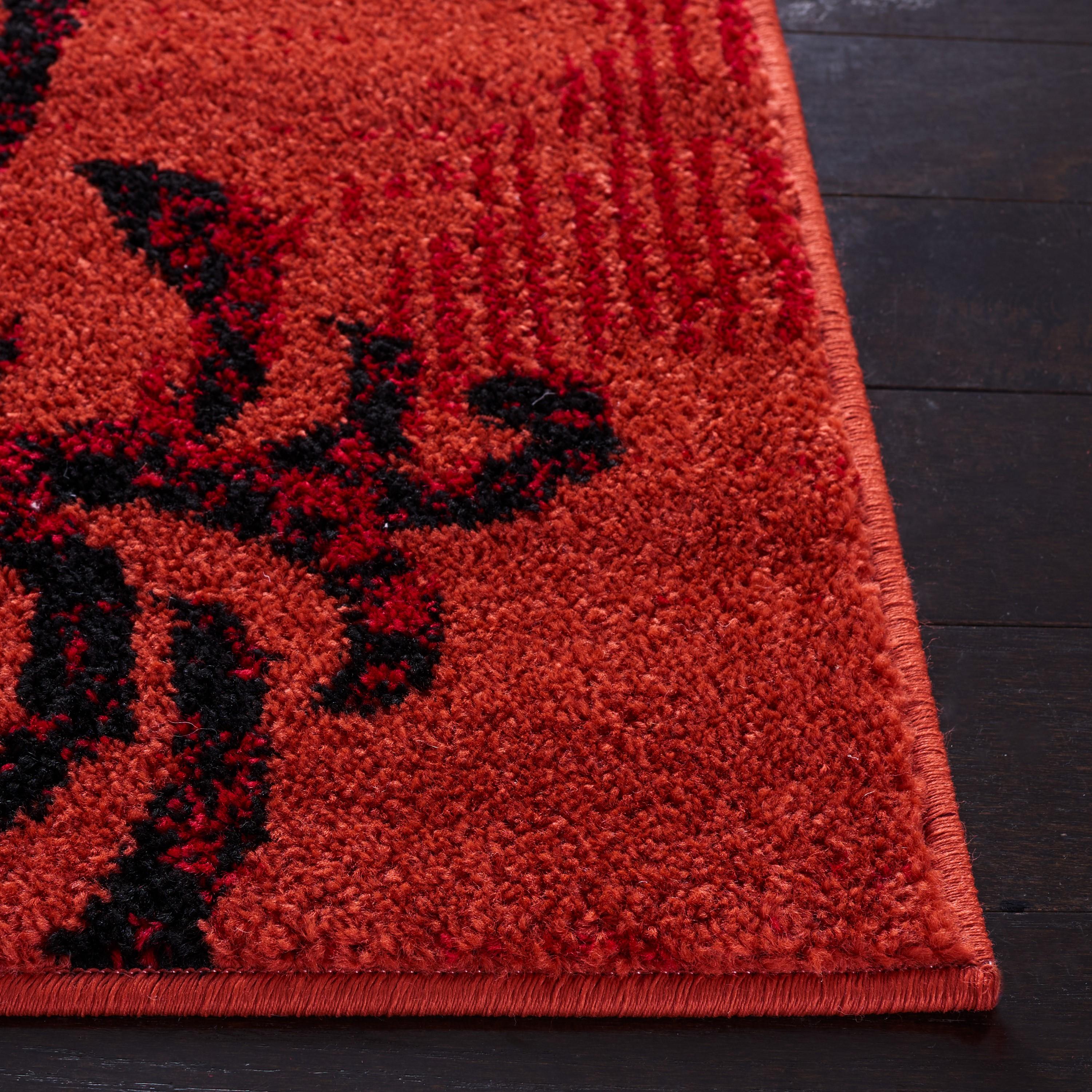 SAFAVIEH Adirondack Hortense Floral Area Rug, Red/Black, 4'5" x 6'5"