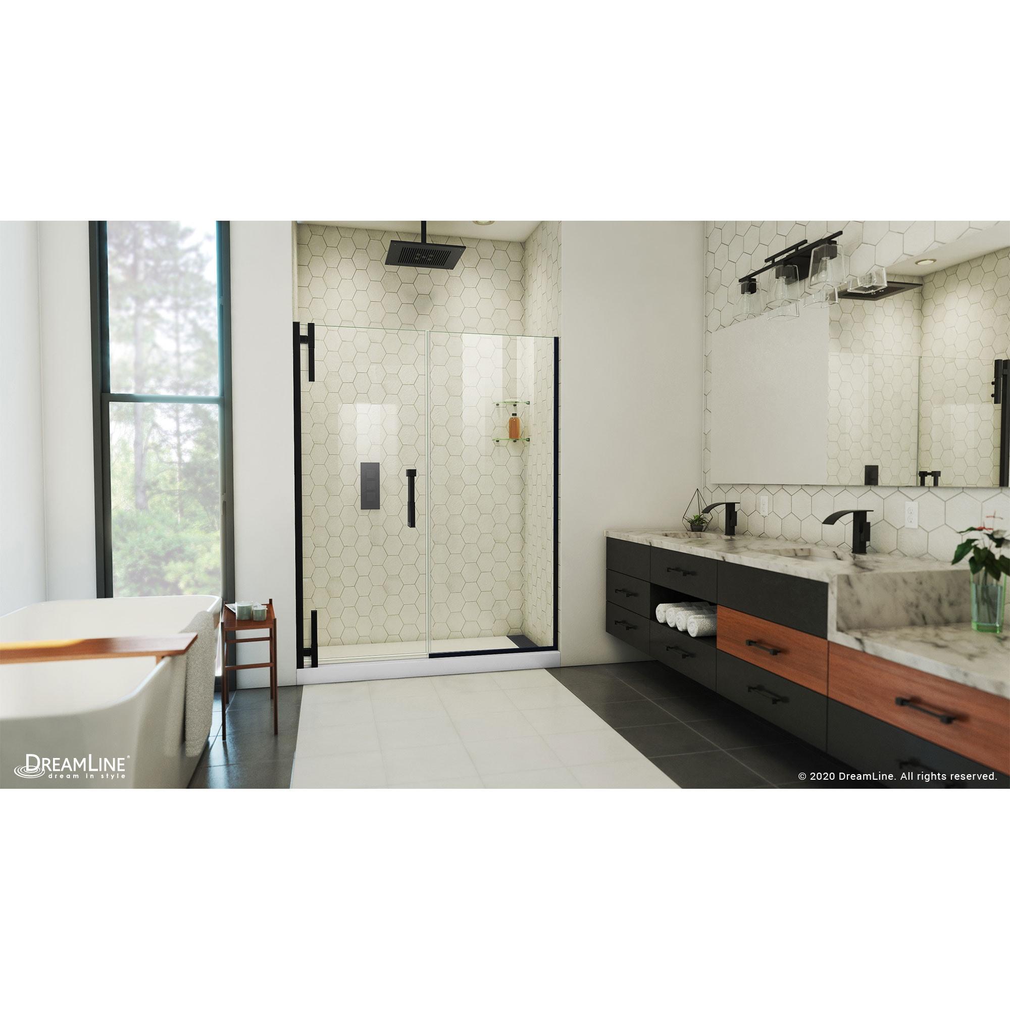 DreamLine Ascend 56-57 in. W x 72 in. H Frameless Pivot Shower Door