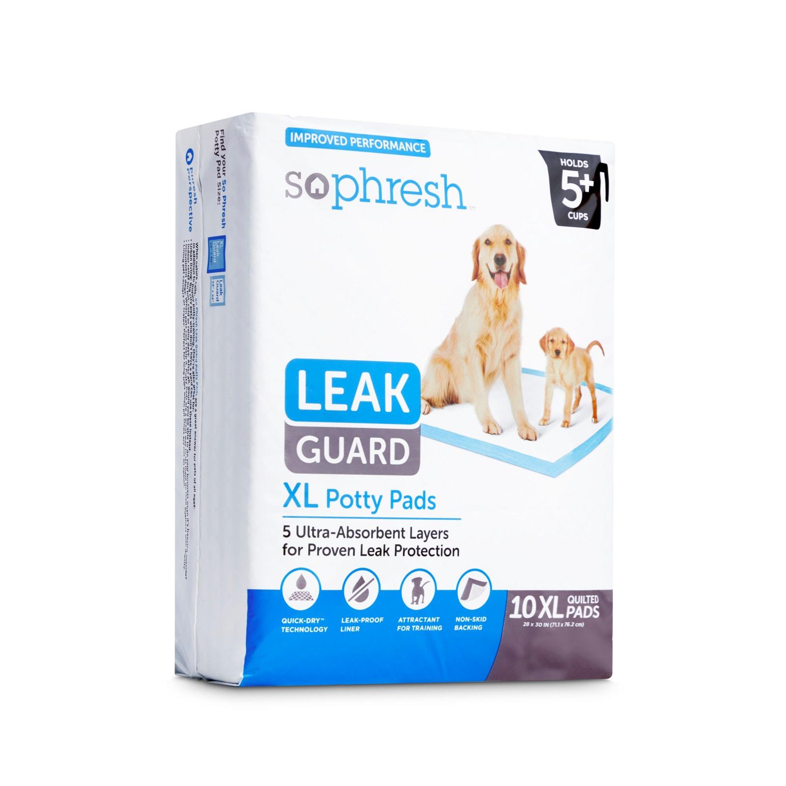 So Phresh X-Large Leak Guard Quilted Potty Pads, Count of 10