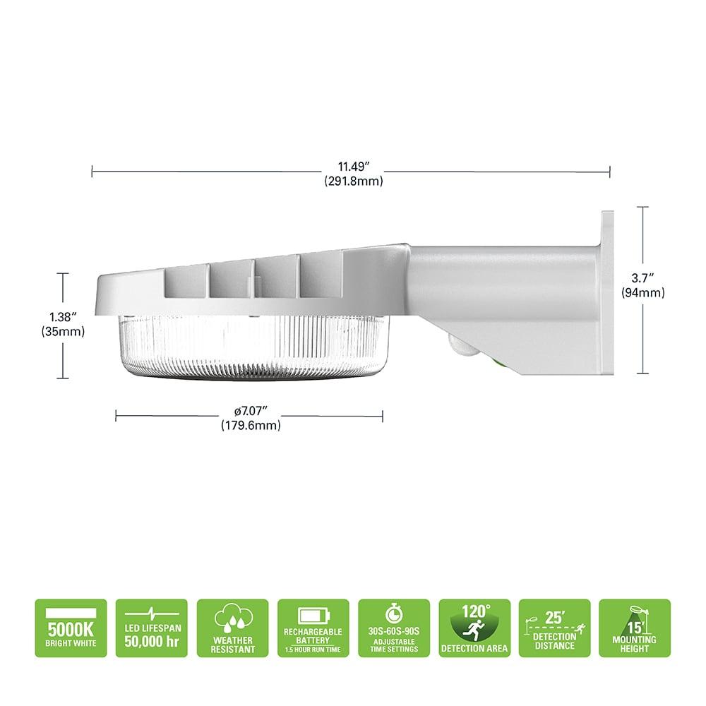 Halo Motion-Sensing Solar Powered LED Gray Area Light