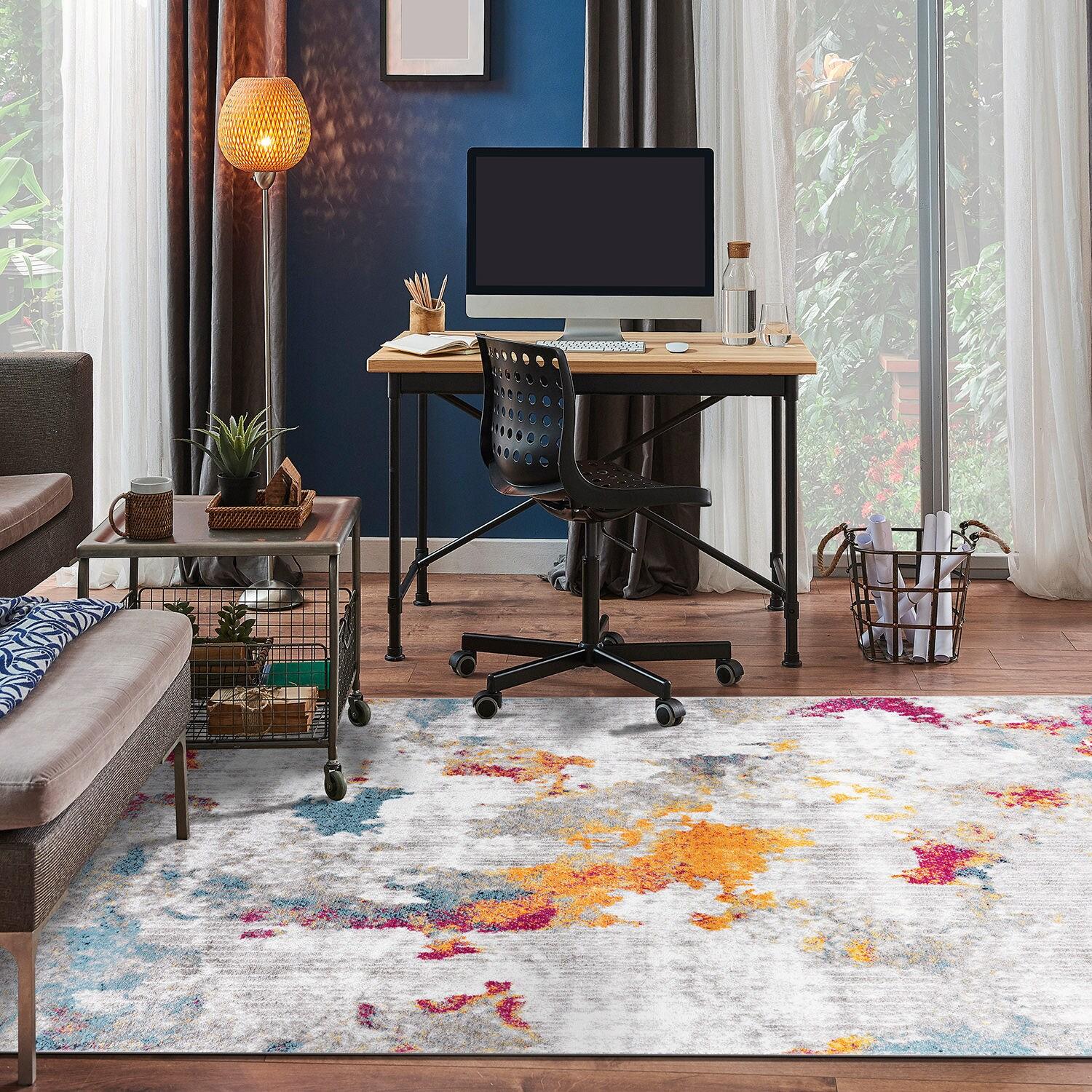 World Rug Gallery Contemporary Abstract Elegance Area Rug - MULTI 3'3"x5'
