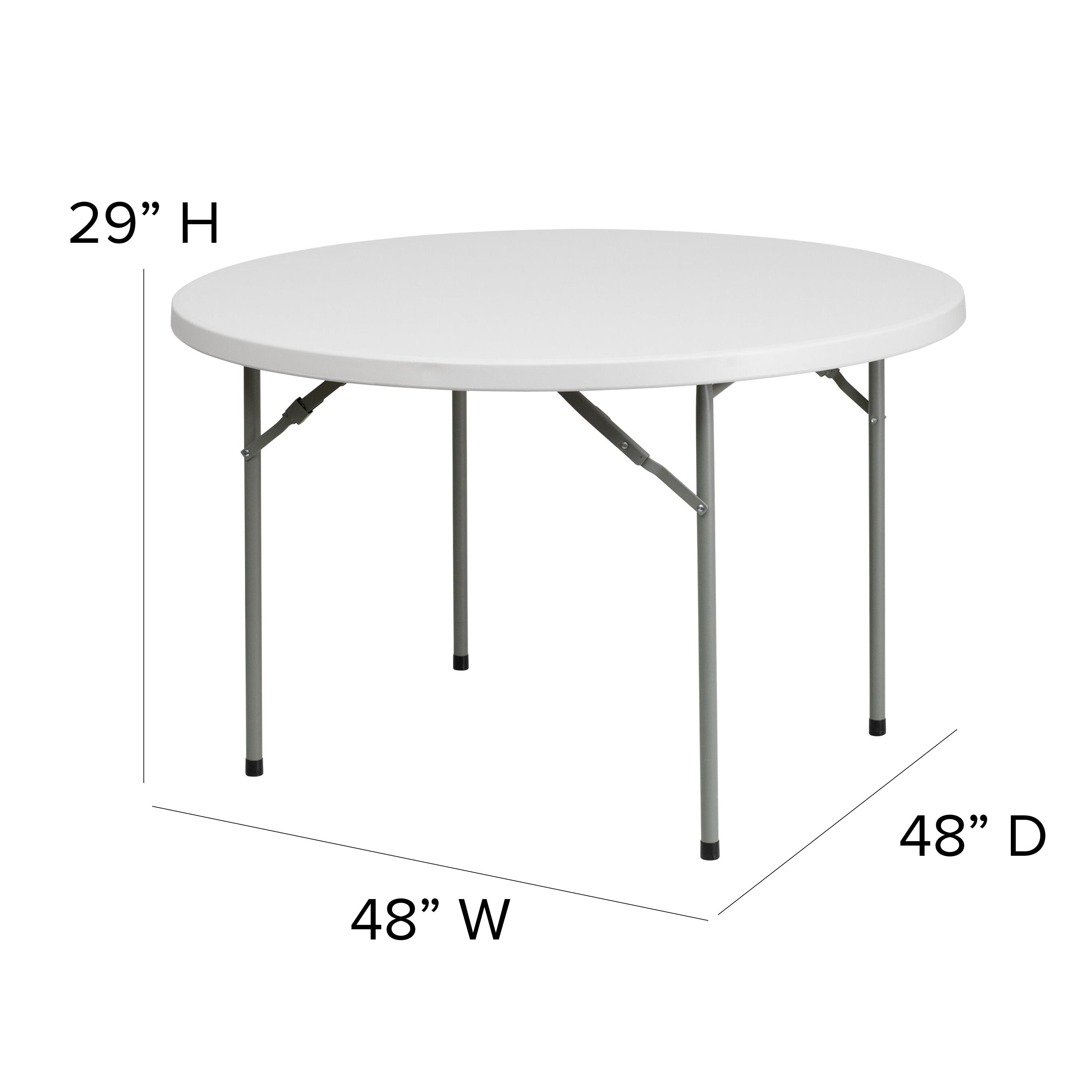 Parker 48" Round Plastic Event Folding Table by Flash Furniture