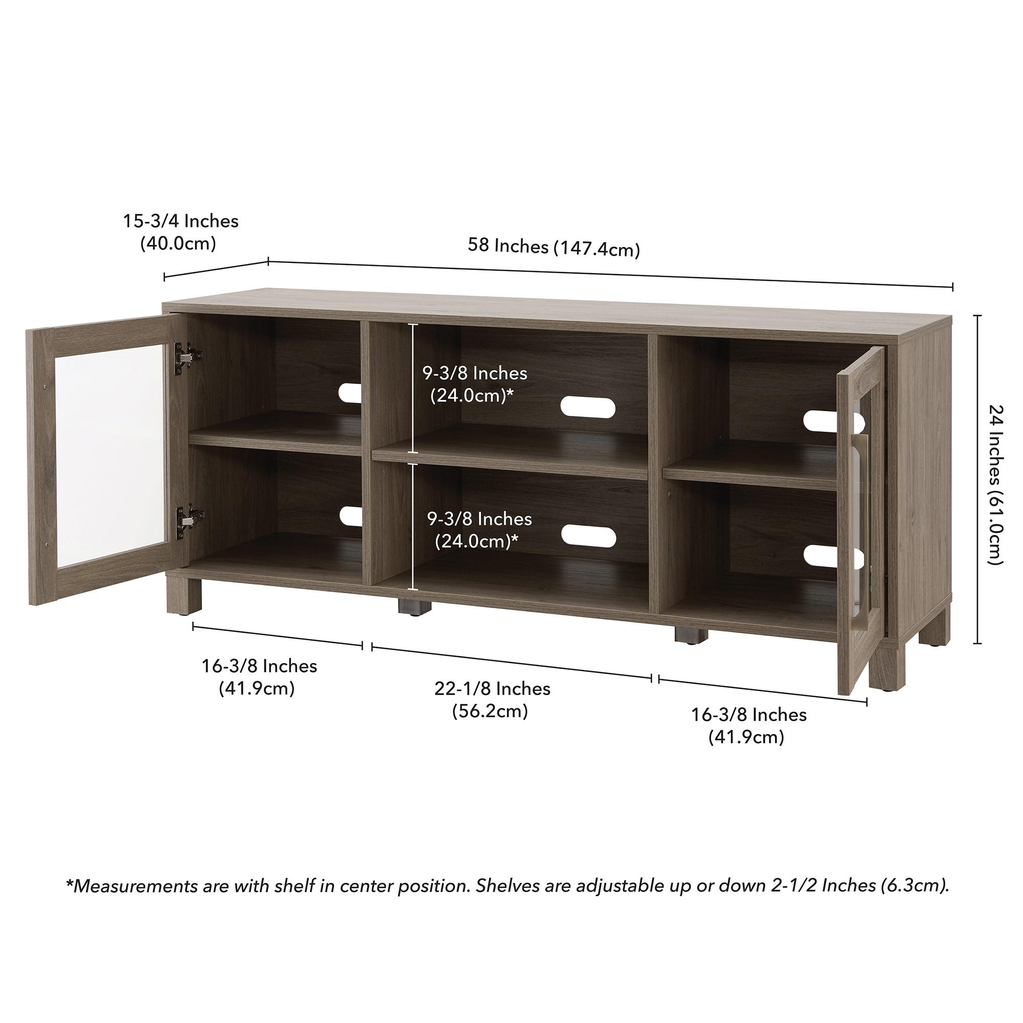 Evelyn&Zoe Quincy Rectangular TV Stand for TV's up to 65", Antiqued Gray