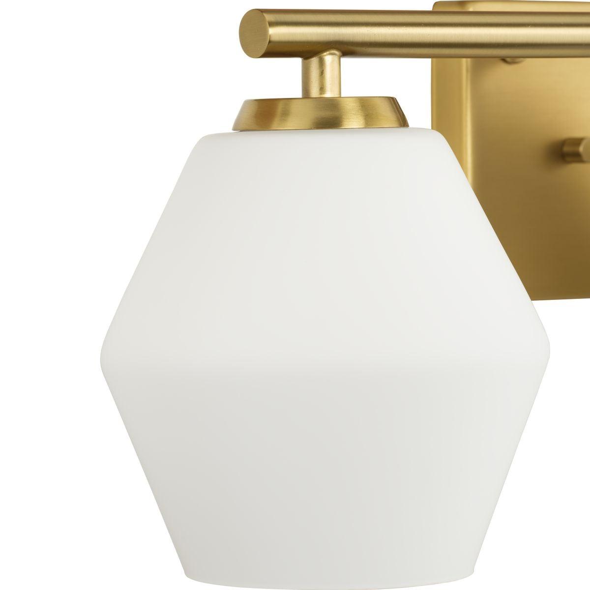 Progress Lighting Copeland 4-Light Vanity Light, Brushed Gold, Opal Glass Shades
