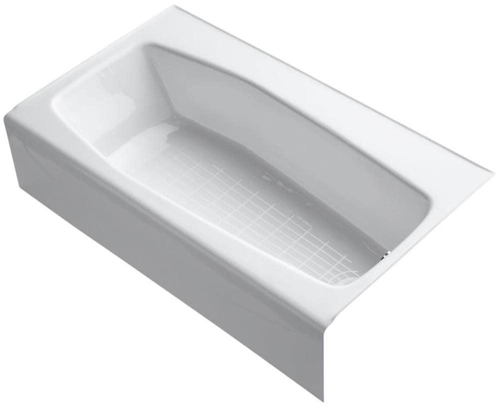 Villager Alcove 60" x 34" Alcove/Tile in Cast Iron Soaking Bathtub