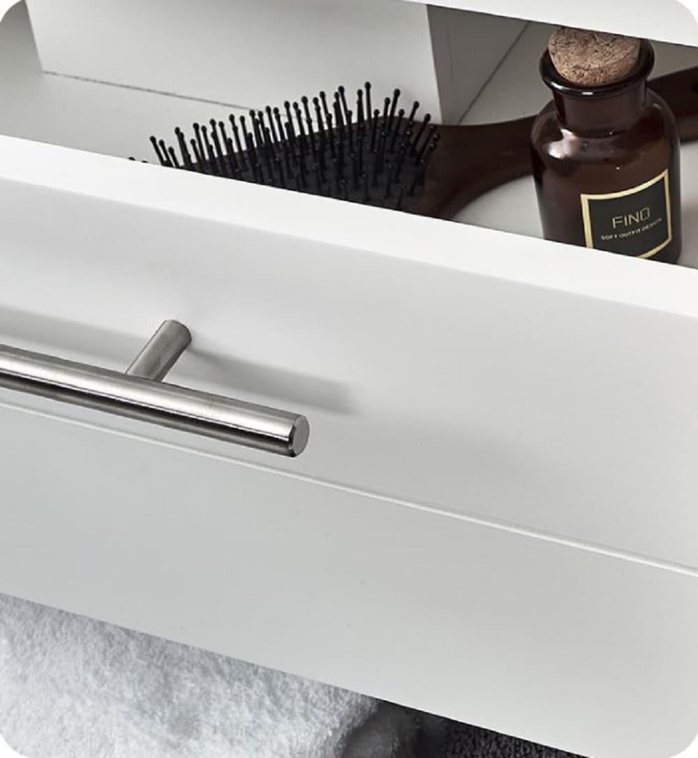 Lucera 36" Wall Mount Single Vessel Sink Right Version Bathroom Vanity with Medicine Cabinet