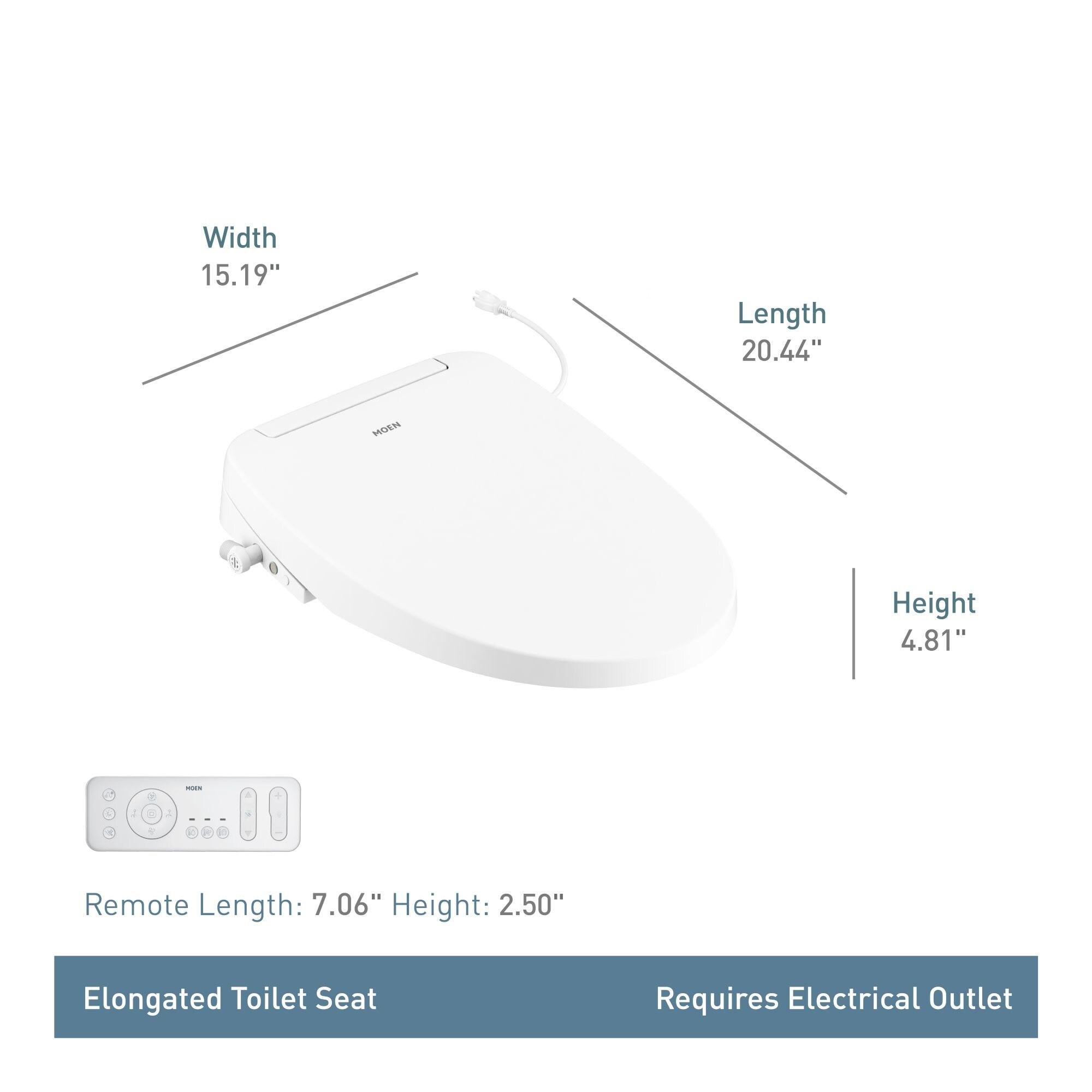 3-Series Electronic Bidet Seat with Remote Control in Biscuit