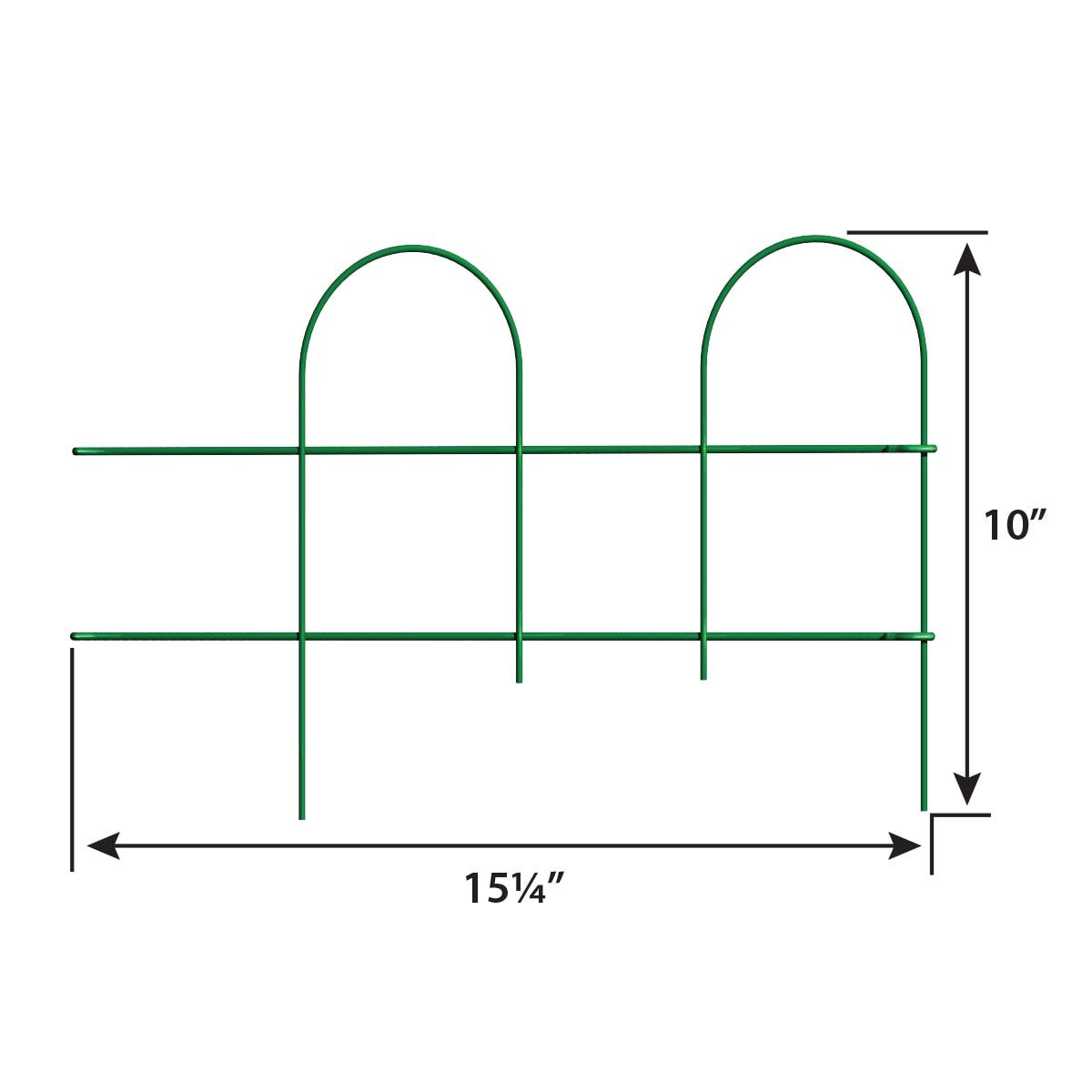 Origin Point Garden Craft Round Folding Border Fence, Green, 10'L x 10" H