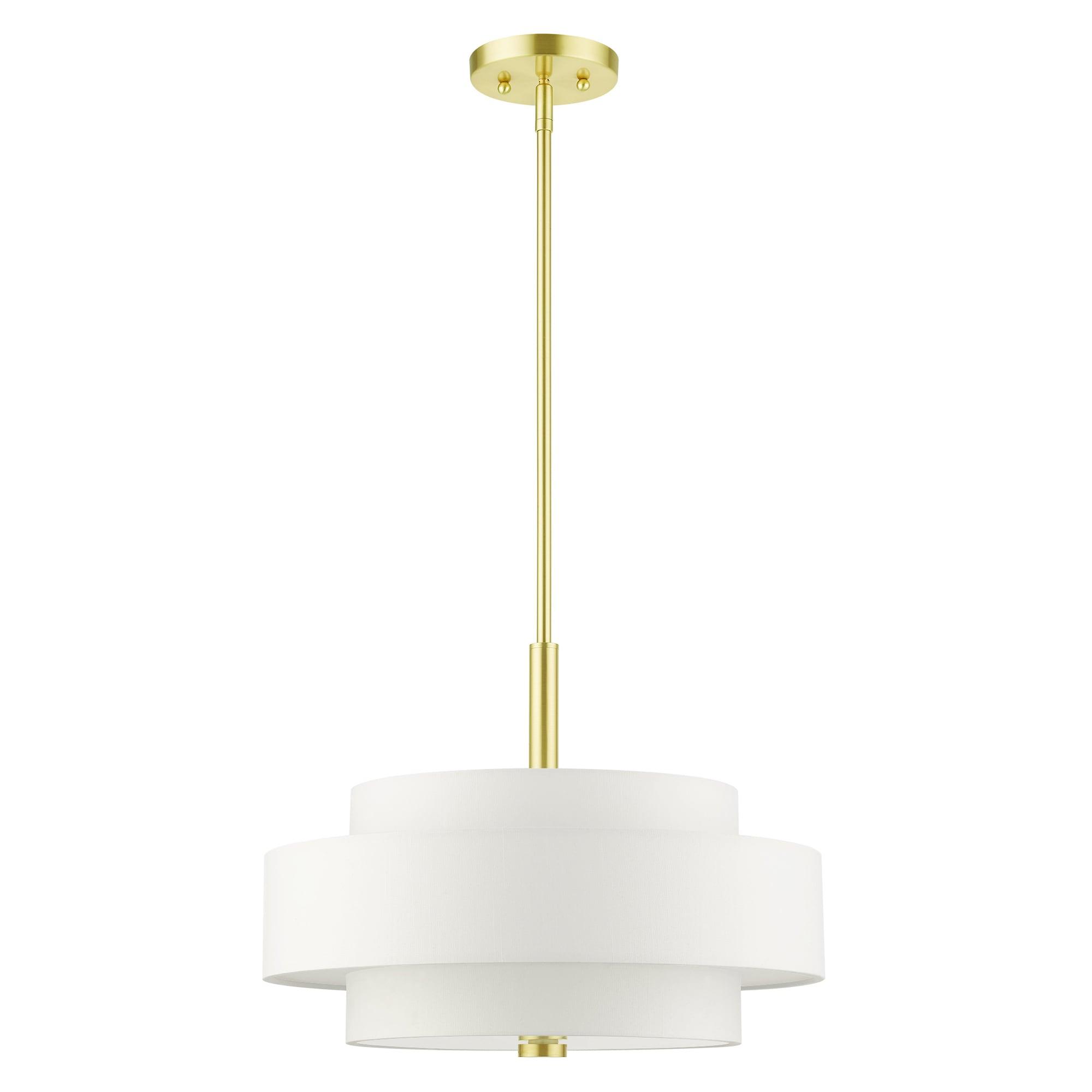 Livex Lighting Meridian 4 - Light Chandelier in  Satin Brass