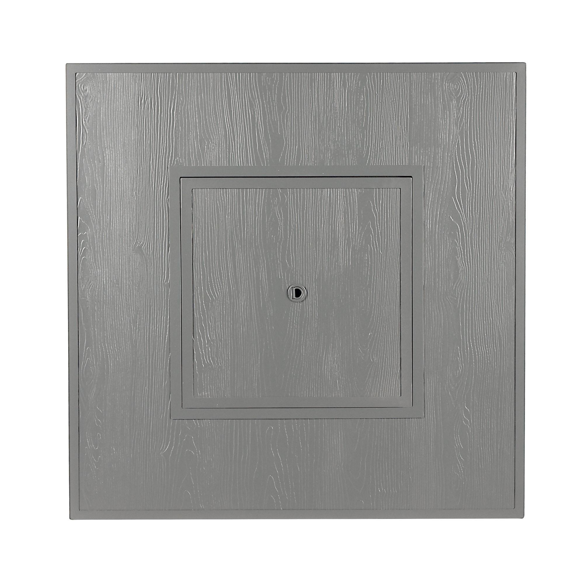 42" Square Aluminum 55000 BTUs Propane  Modern Fire Table with 2 Covers - Gray - Oakland Living