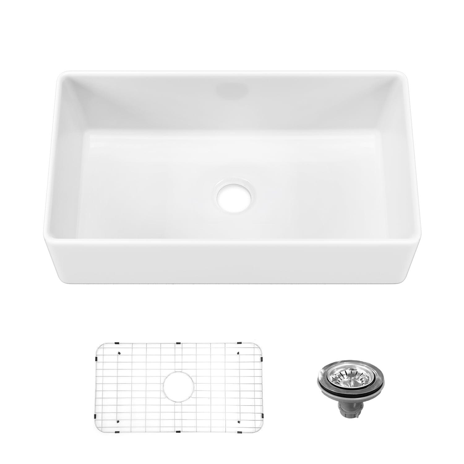 20'' L Undermount Single Bowl Fireclay Kitchen Sink