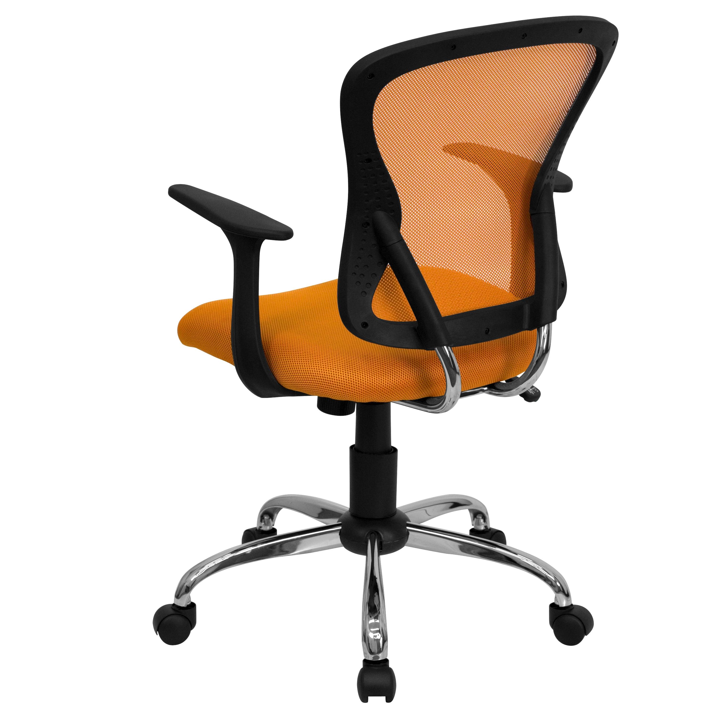 Flash Furniture Mid-Back Mesh Swivel Task Office Chair with Chrome Base and Arms