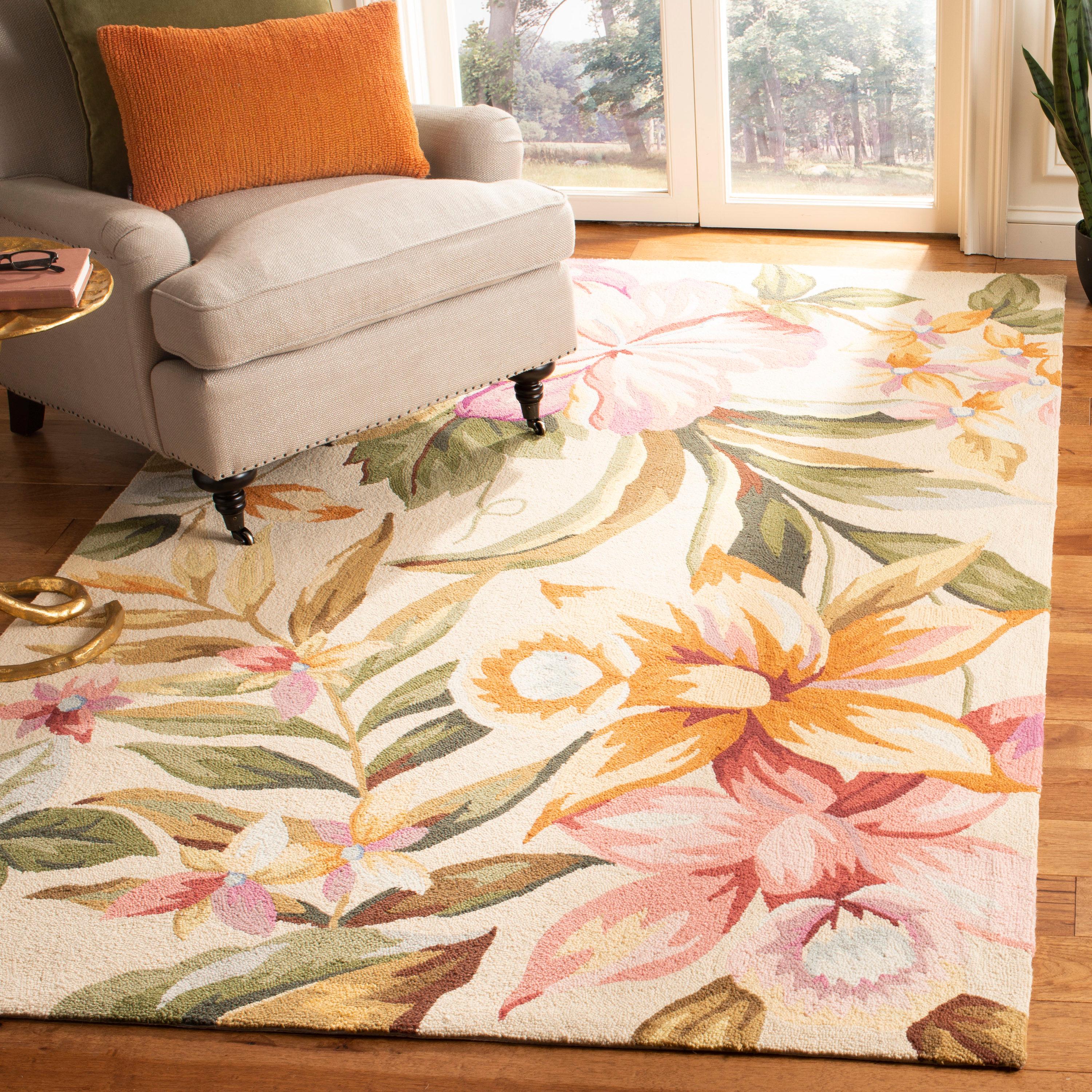 Chelsea HK212 Hand Hooked Area Rug - Ivory - 6'x9' - Safavieh.