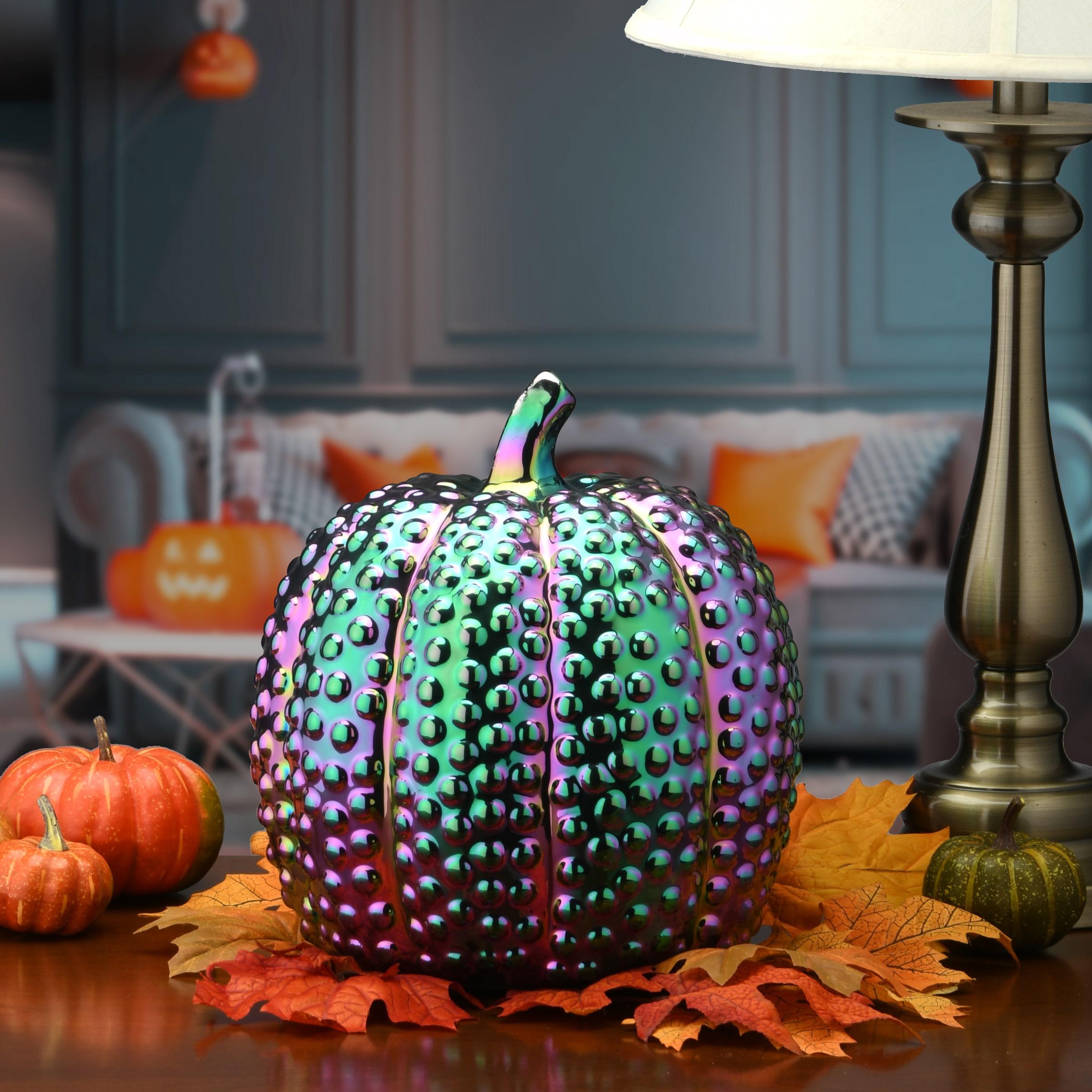 10" Iridescent Pumpkin Décor - National Tree Company