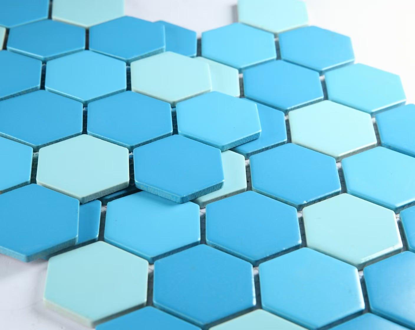 Abolos Handicraft 12 in. x 12 in. Stained Glass Straight Edge Linear Mosaic Wall & Pool Tile