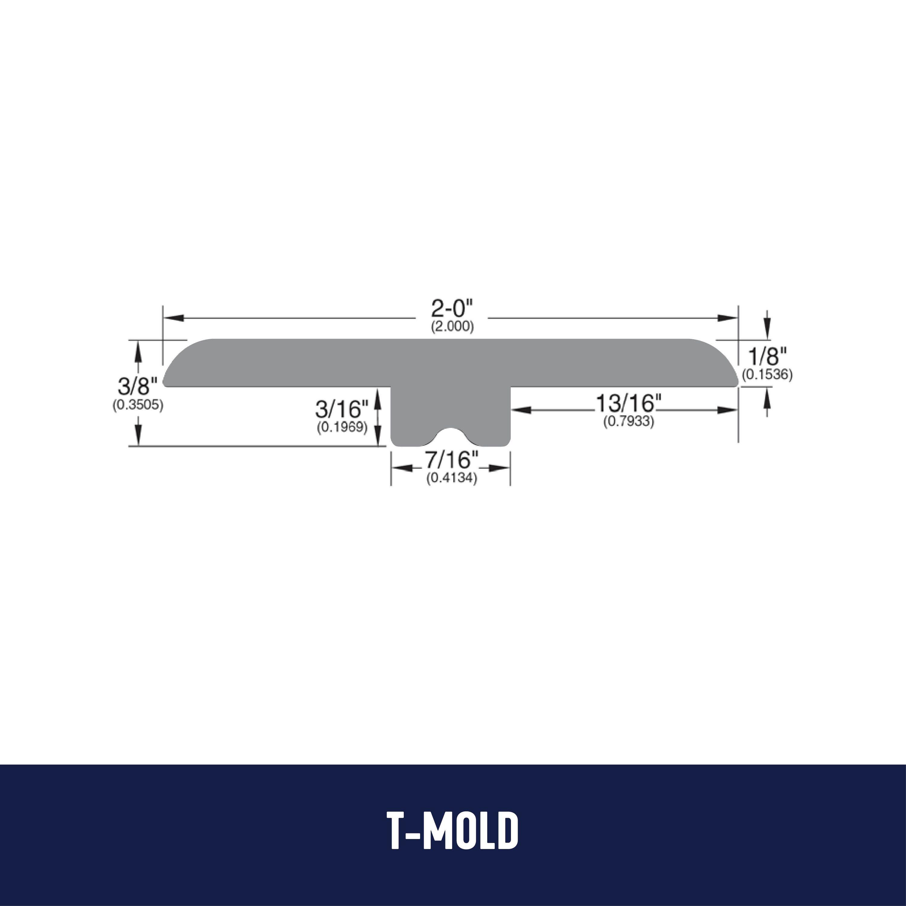 Bruce Flooring Engineered Wood 2'' W x 94'' L T-Molding